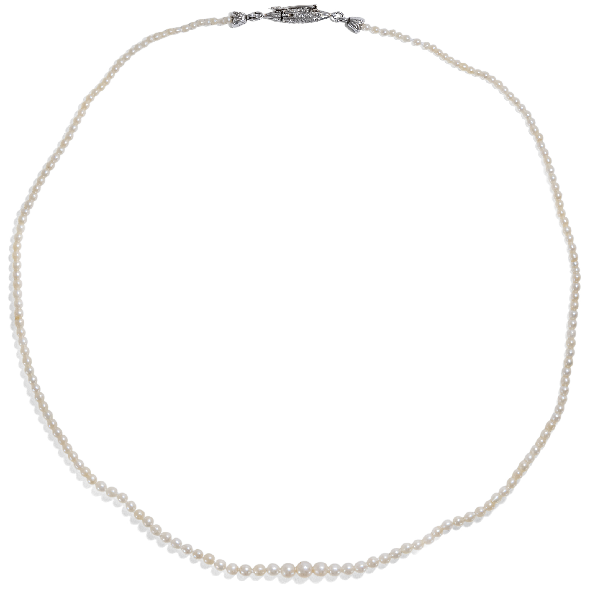 Antique Natural Pearl Choker Length Necklace, circa 1915