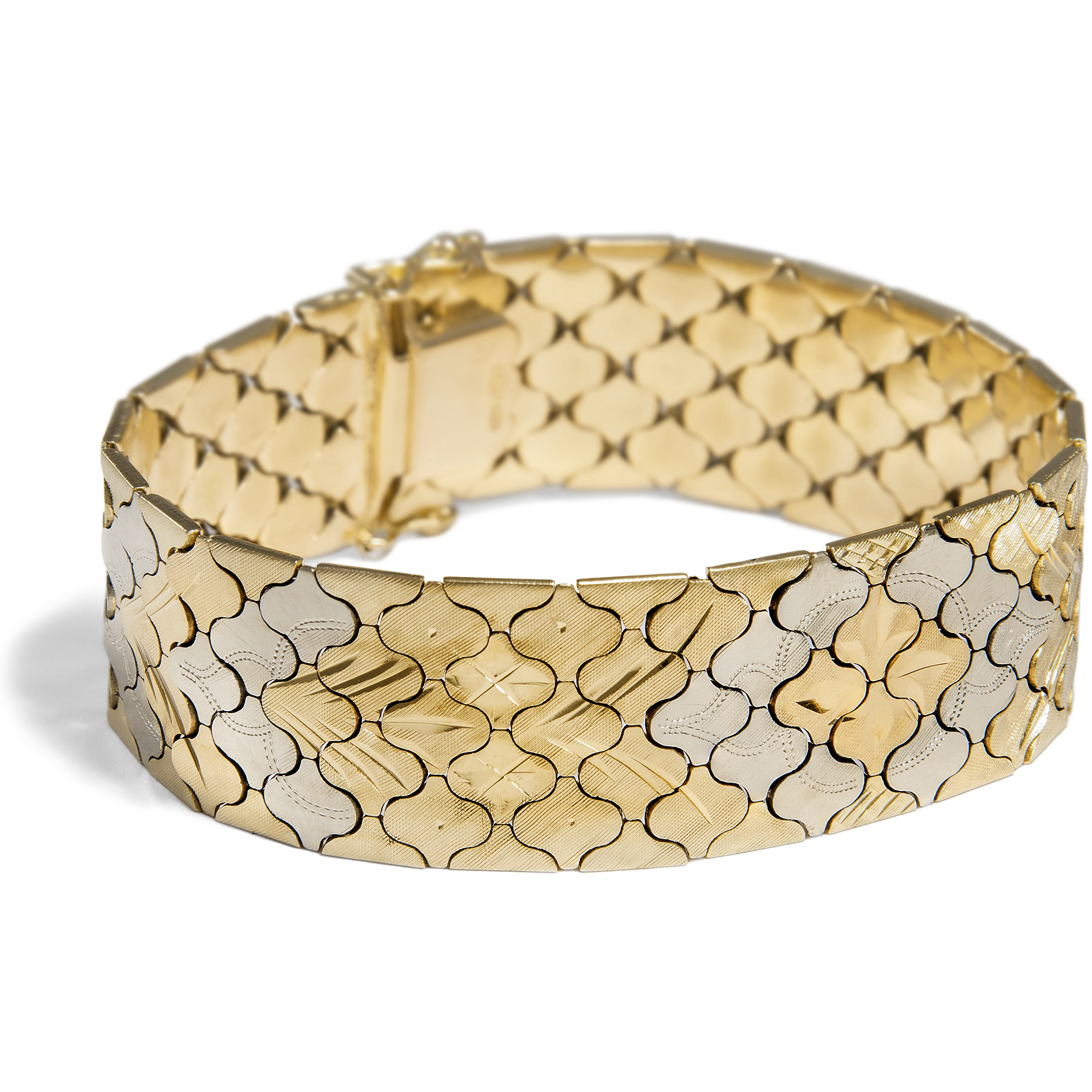 Splendid bracelet made of high karat gold, Vicenza circa 1960