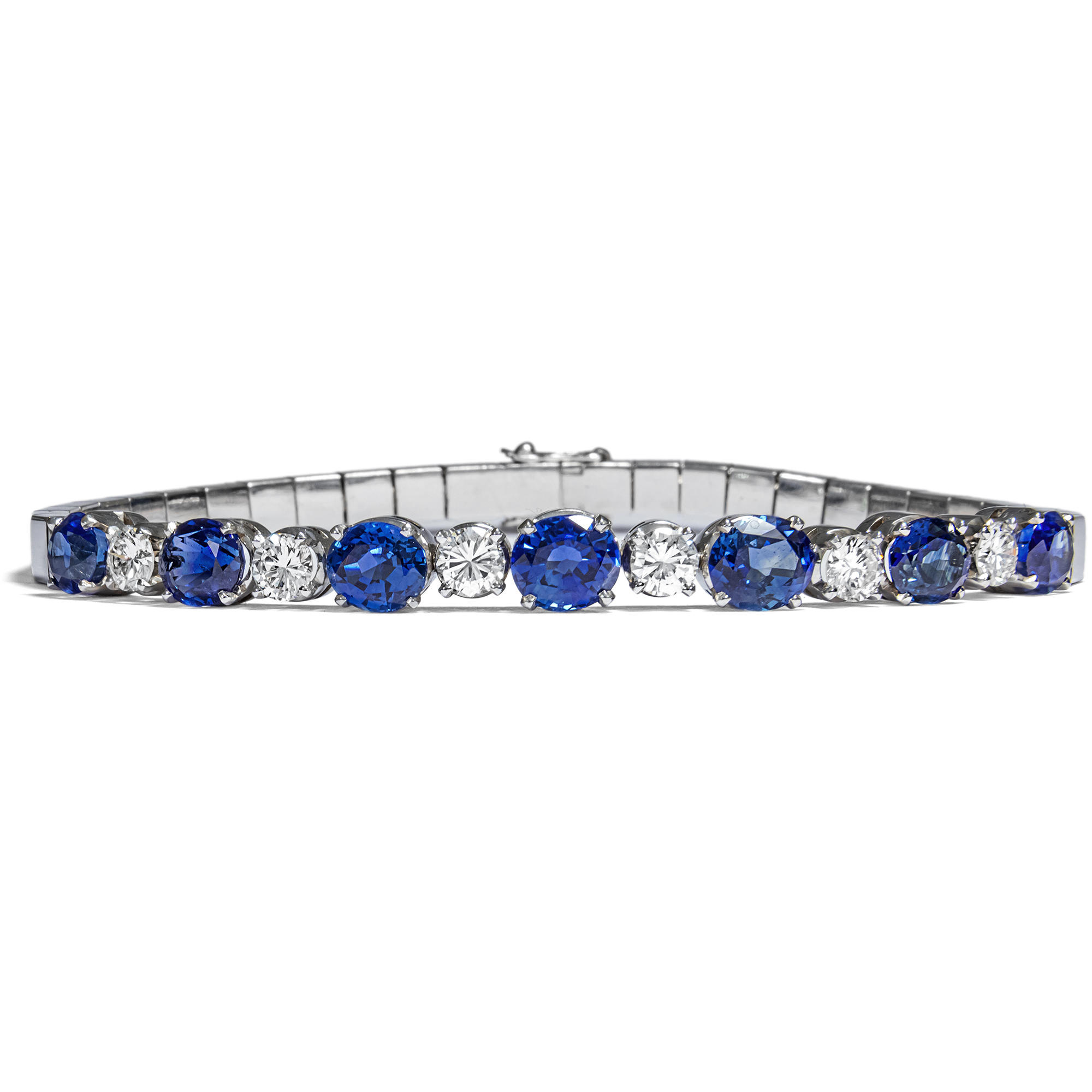 Luxurious Vintage Bracelet with Sapphires & Diamonds by Hemmerle, Munich c. 1975