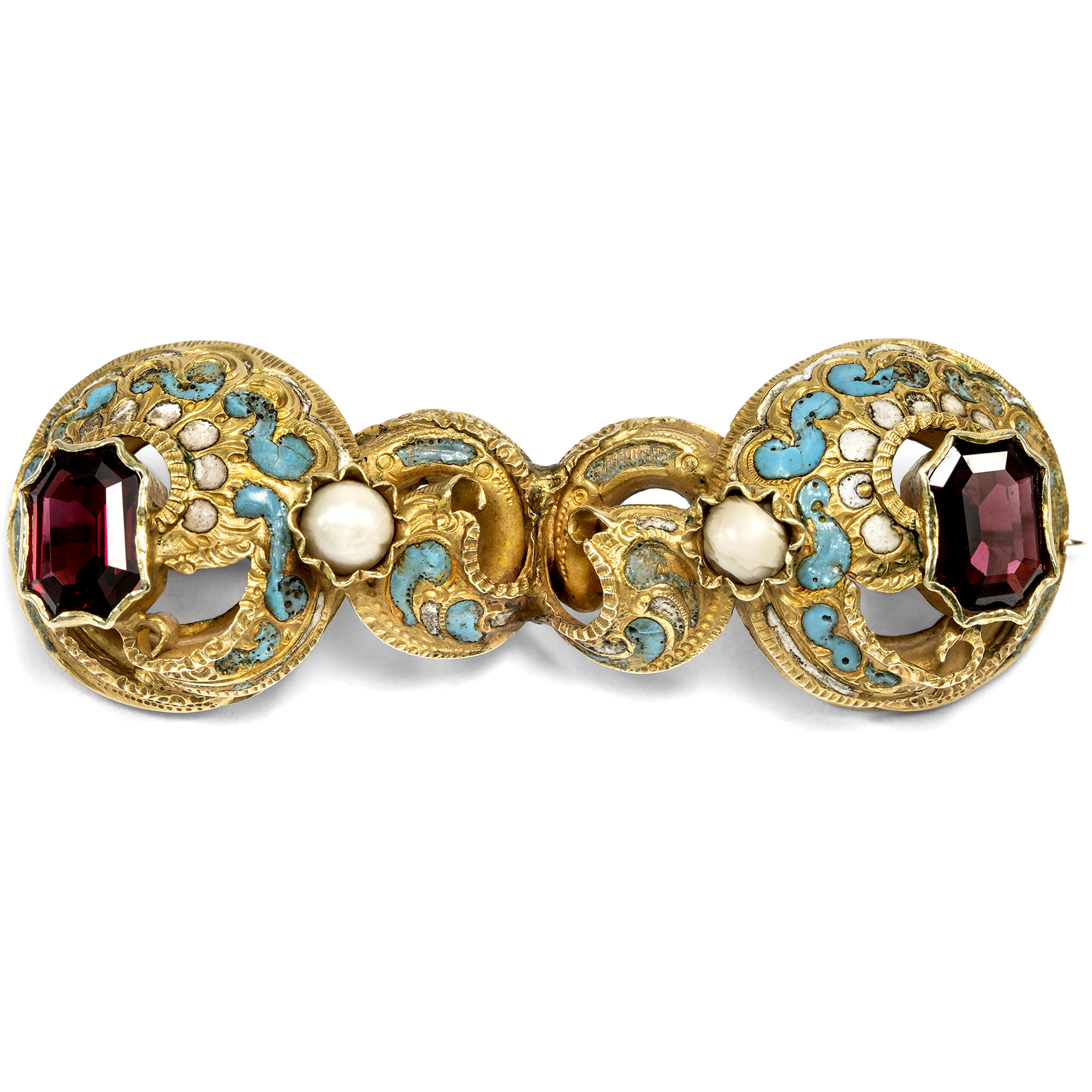 Unusual Brooch Made of Early Victorian Earrings, c. 1845/1890