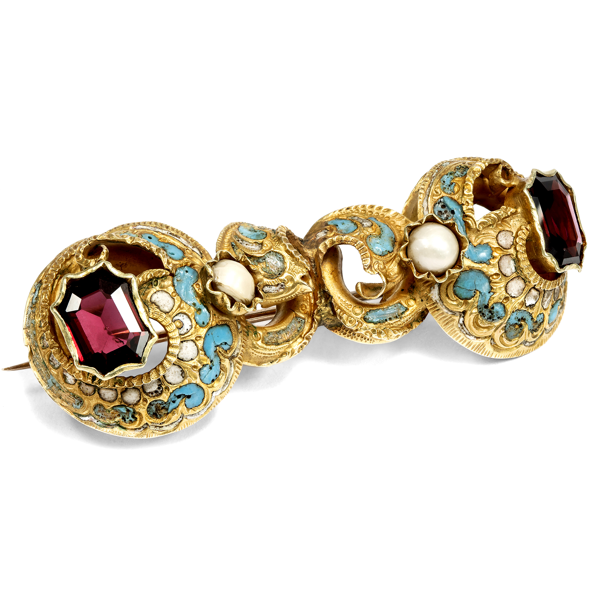 Unusual Brooch Made of Early Victorian Earrings, c. 1845/1890