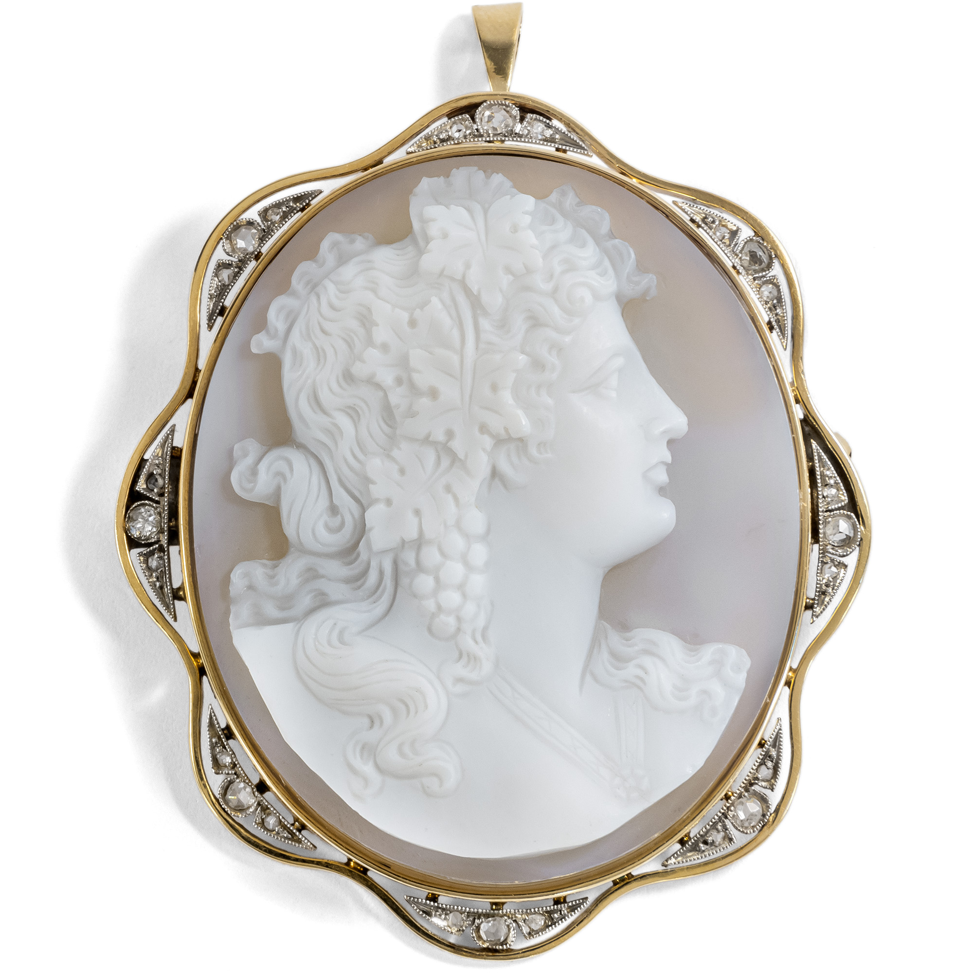 Fabulous Antique Agate Cameo as Brooch & Pendant, Circa 1880 & Later