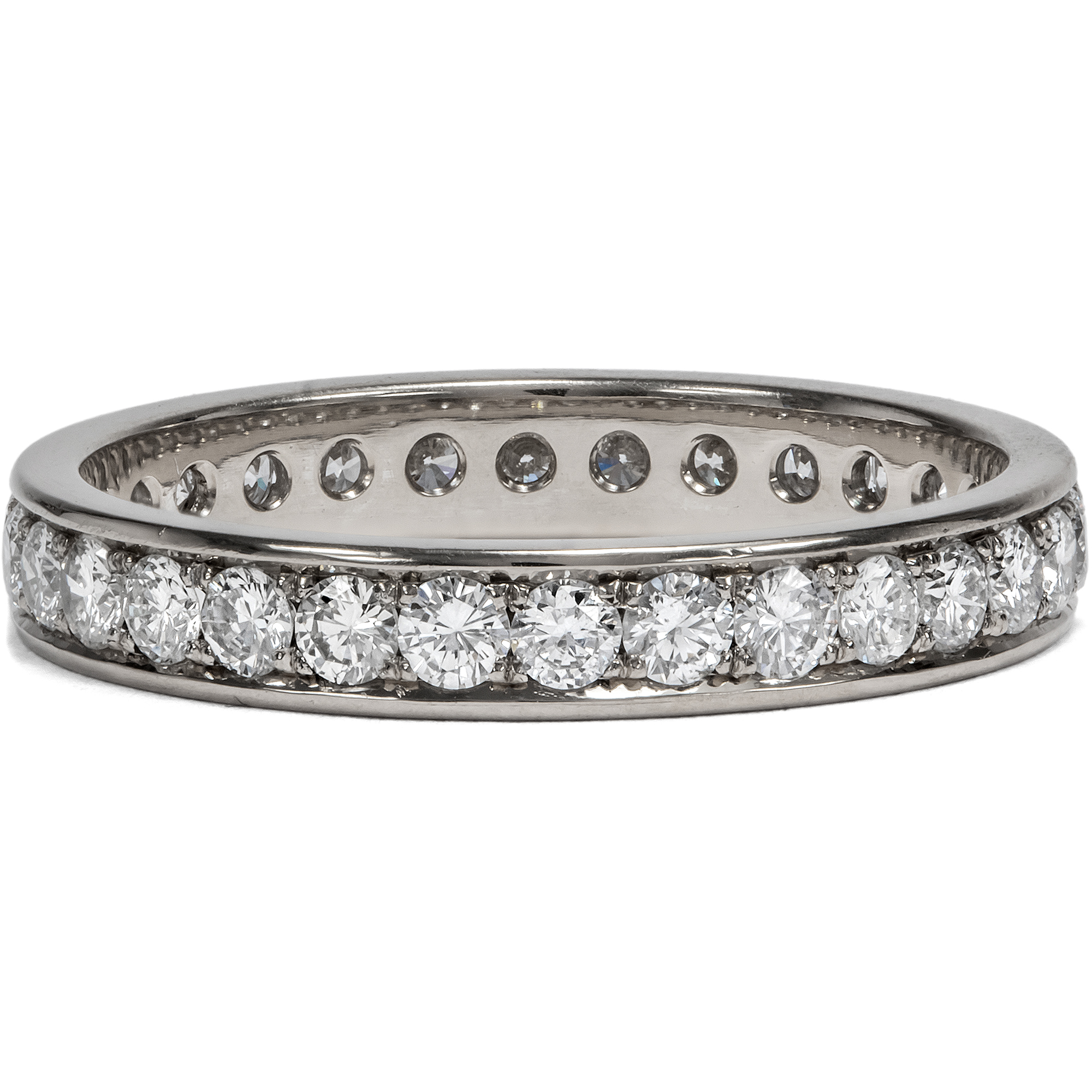 Remember Me • Vintage Memory Ring with ct Diamonds In White