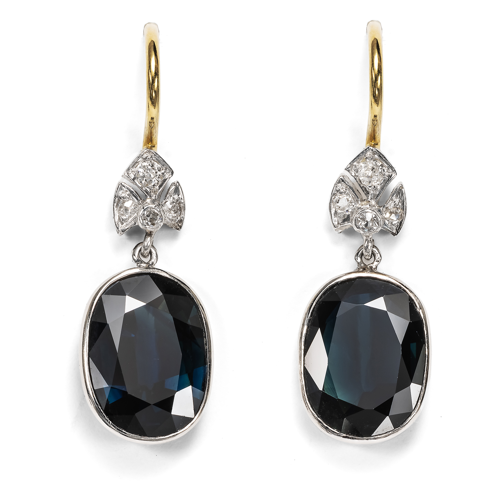 Chic Sapphire and Diamond Earrings, Mariage, c. 1925/2023