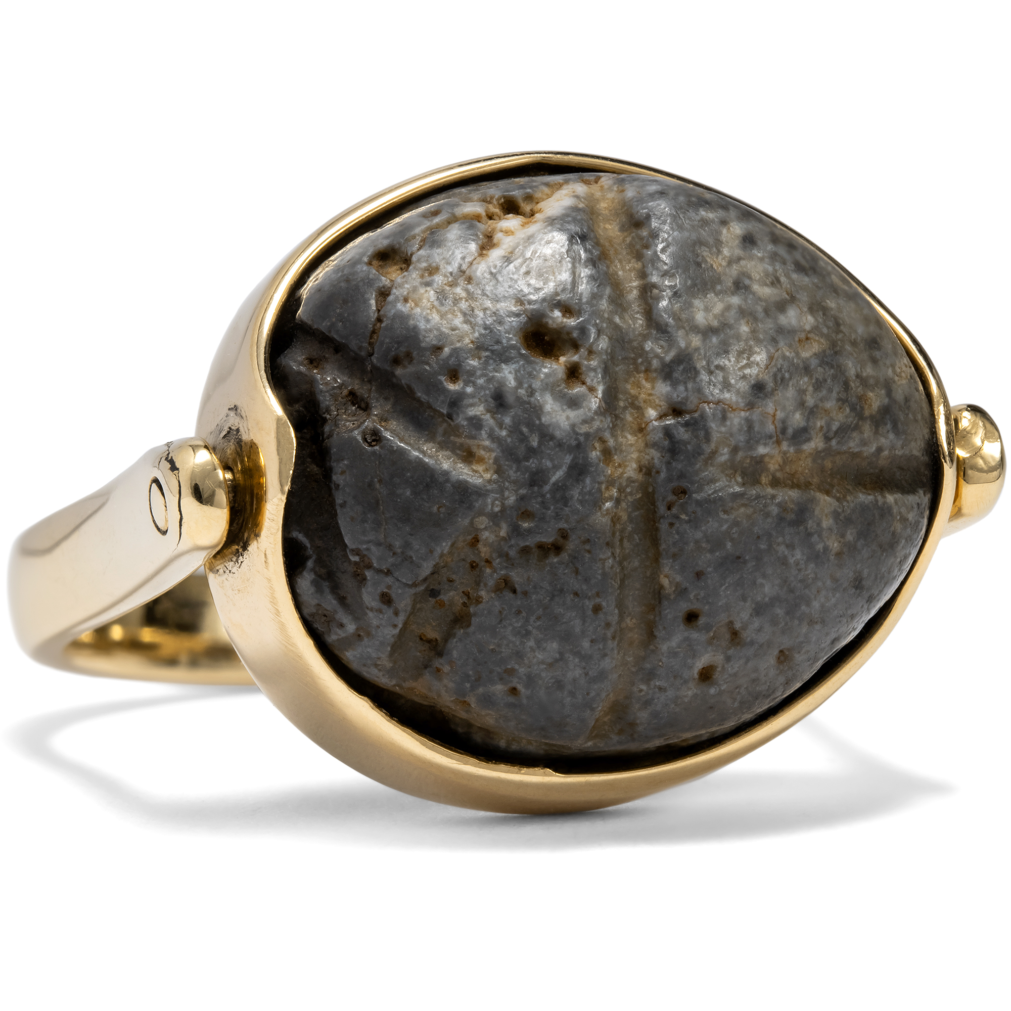 Vintage Gold Ring with Scarab, End of the 20th Century