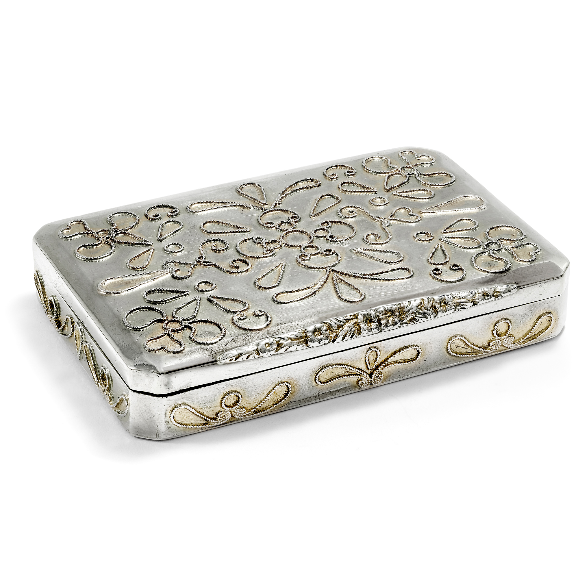 Antique Silver Snuff Box, Budapest Around 1900