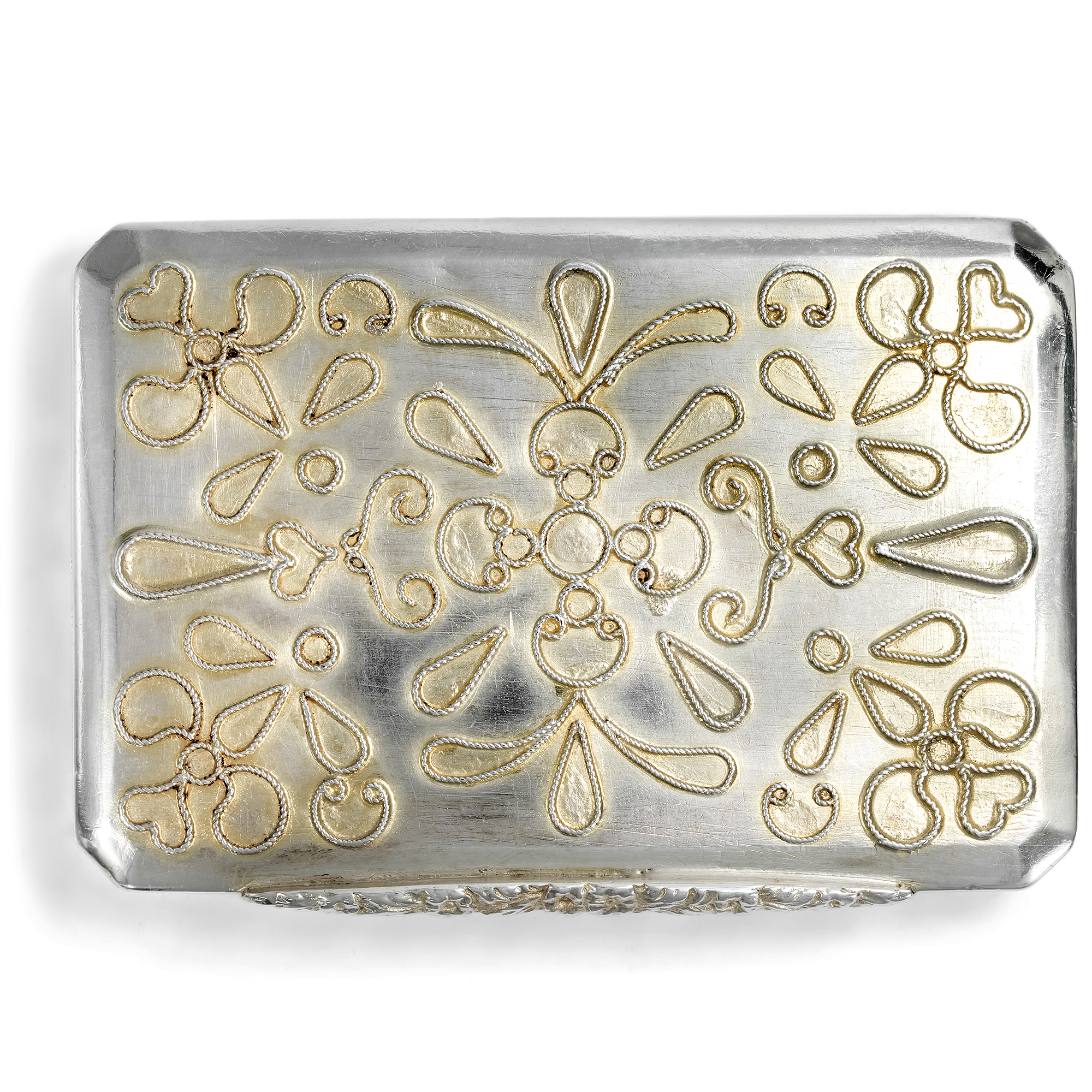 Antique Silver Snuff Box, Budapest Around 1900