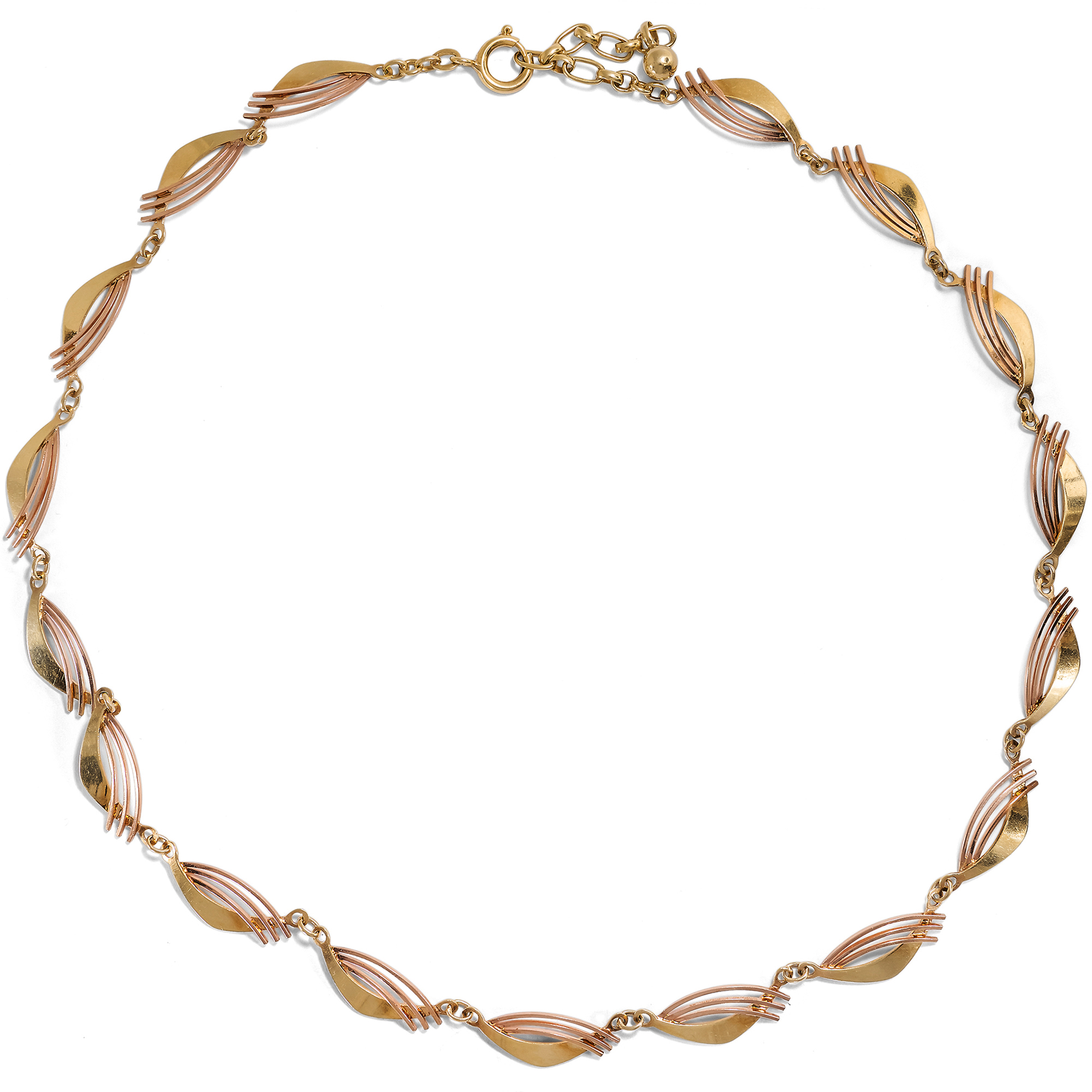 Vintage Necklace in Two-Coloured Gold by Andreas Daub, Germany c. 1955