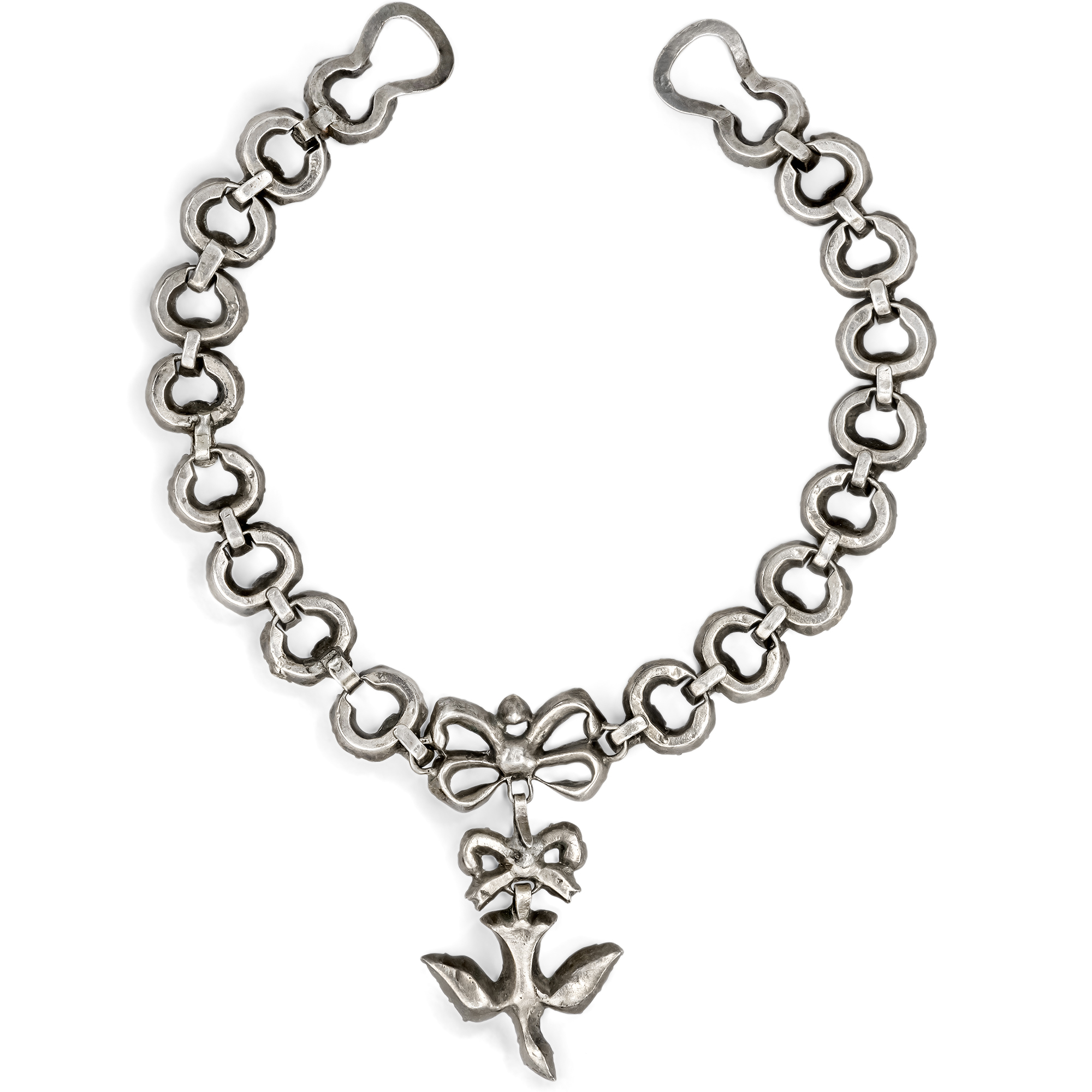 Antikes „Collier Yvetot“ aus Strass in Silber, Frankreich, spätes 19. Jh. Antikes „Collier Yvetot“ aus Strass in Silber, Frankreich, spätes 19. Jh.