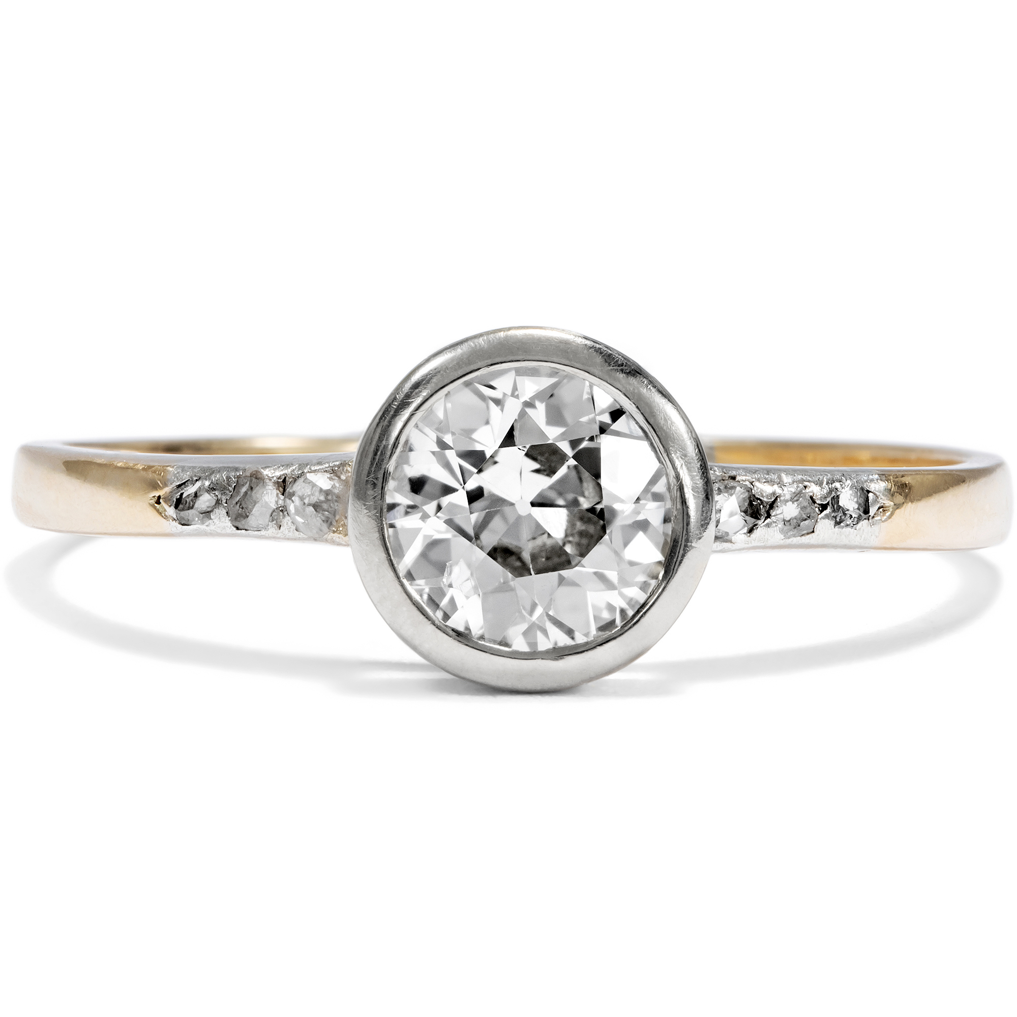 Antiker Verlobungsring mit 0,55 ct Diamant im Altschliff, um 1920