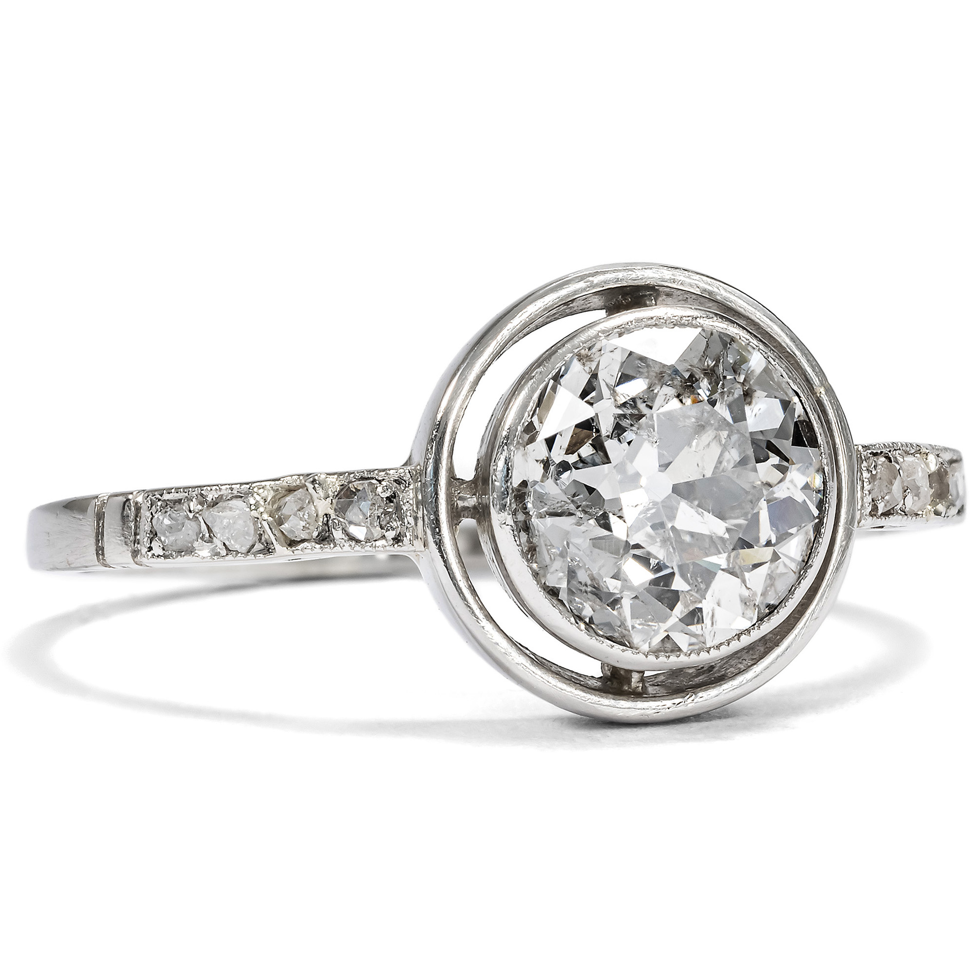 An Antique 1.20 ct Diamond Solitaire in Platinum, Germany c. 1925