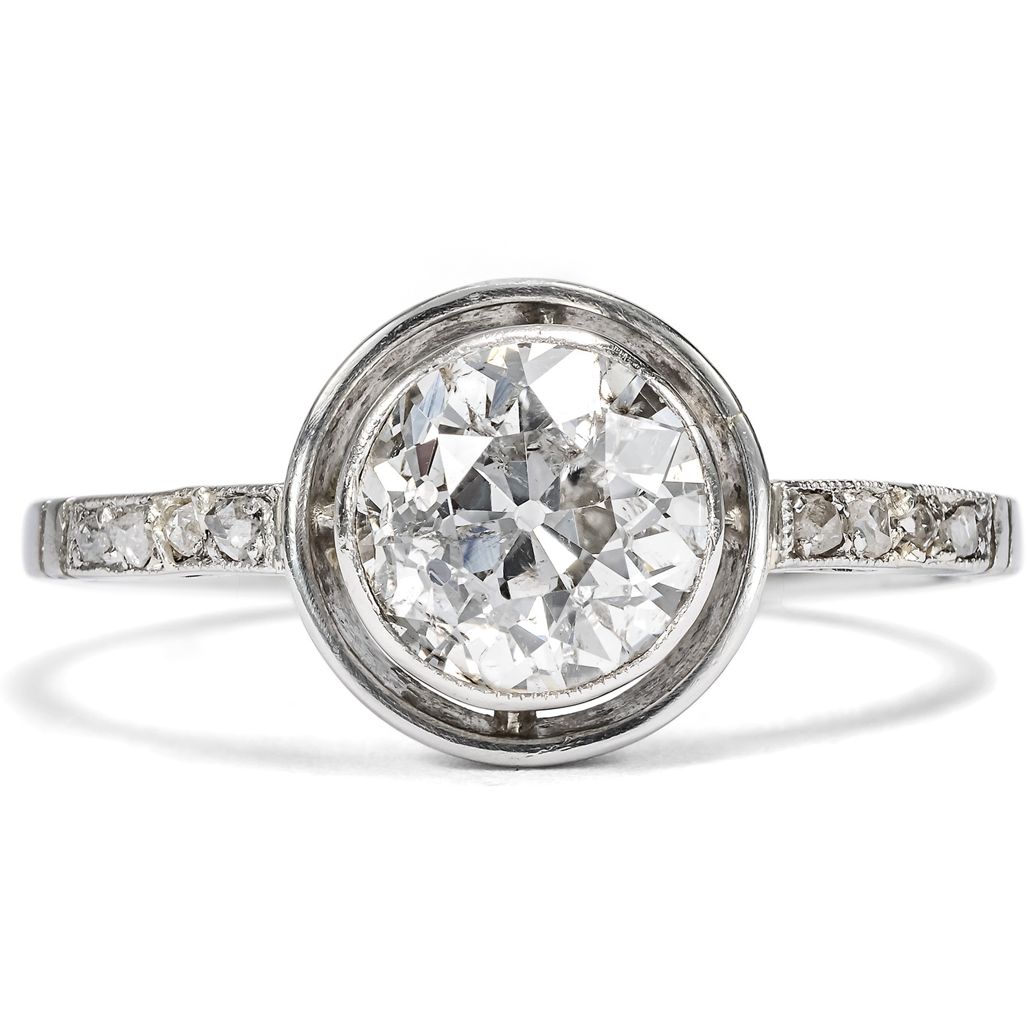 An Antique 1.20 ct Diamond Solitaire in Platinum, Germany c. 1925