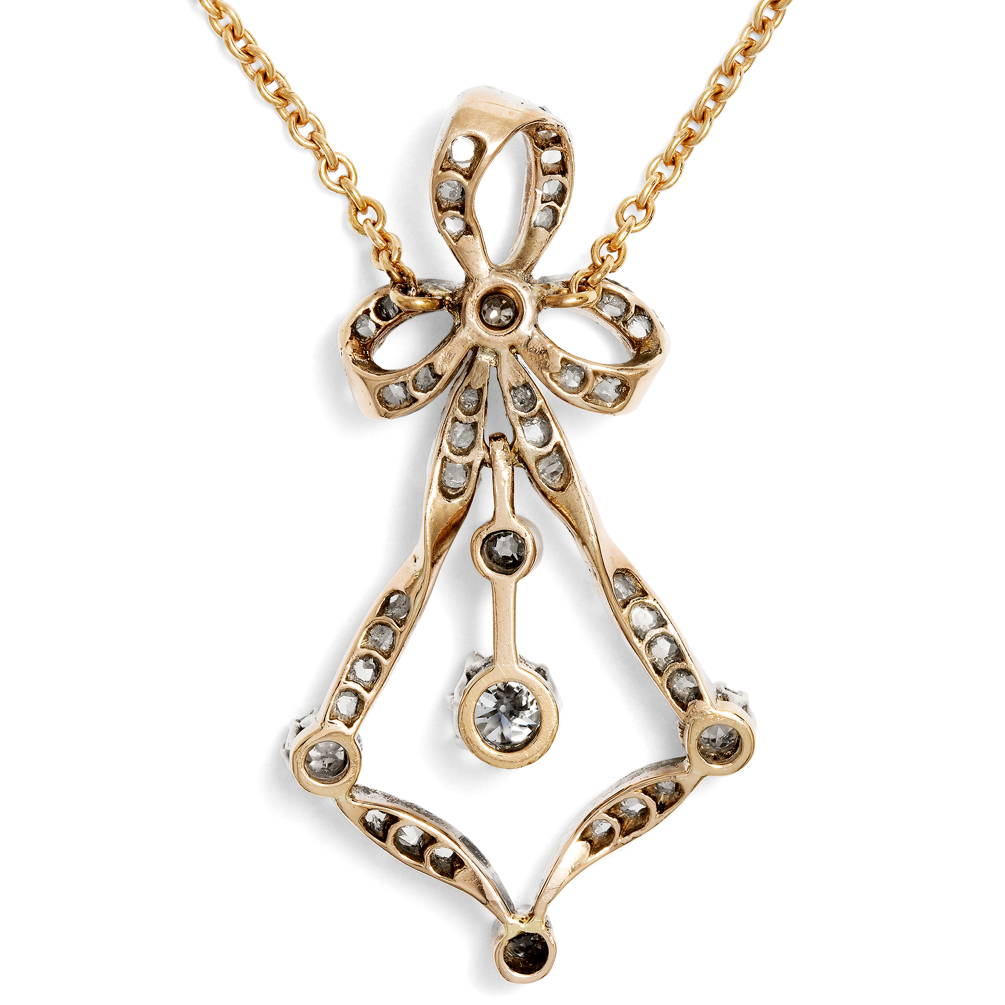 Collier der Belle Époque mit natürlichem „fancy blue“ Diamant, um 1905 Collier der Belle Époque mit natürlichem „fancy blue“ Diamant, um 1905