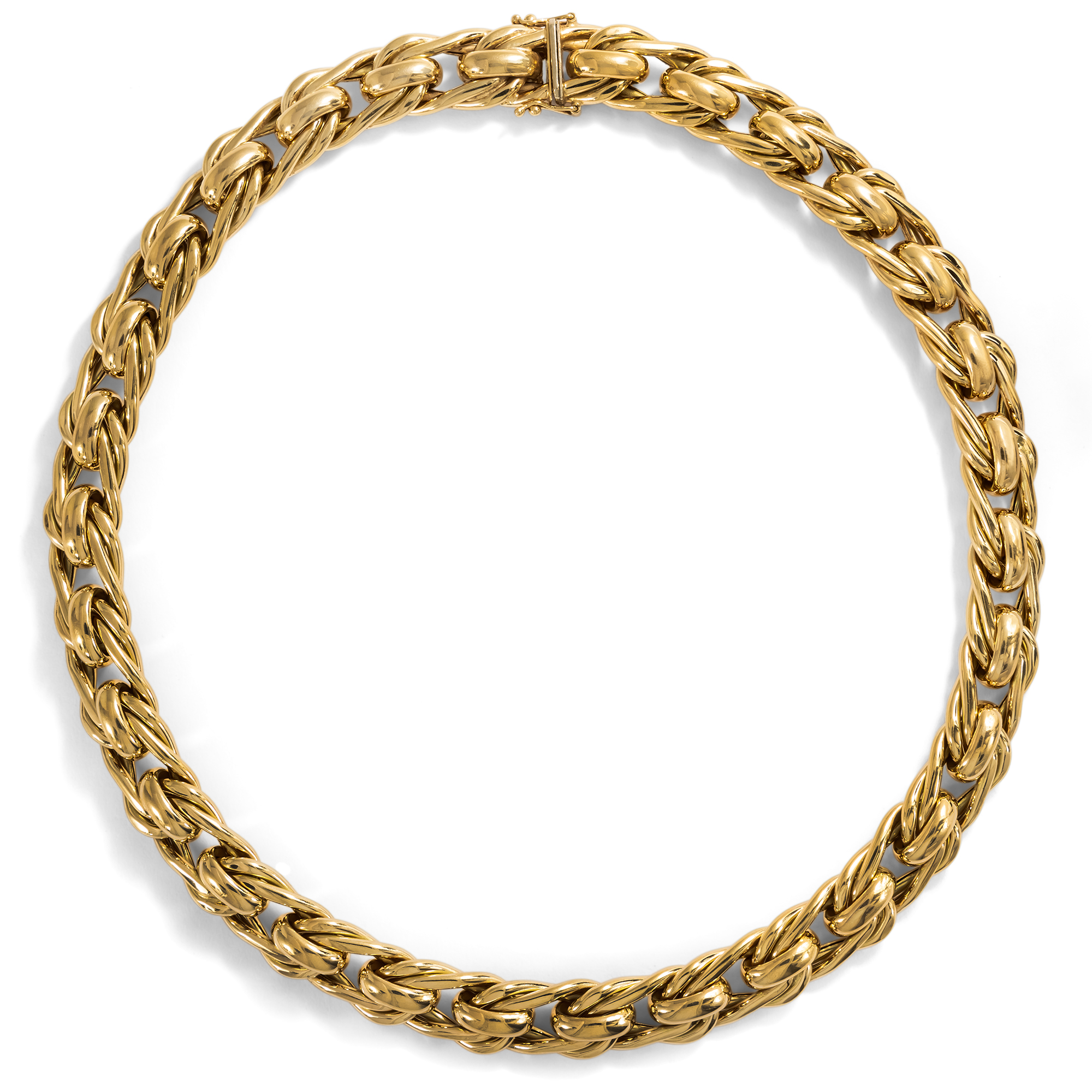 Vintage Gold Necklace with Matching Bracelet, Italy c. 1985