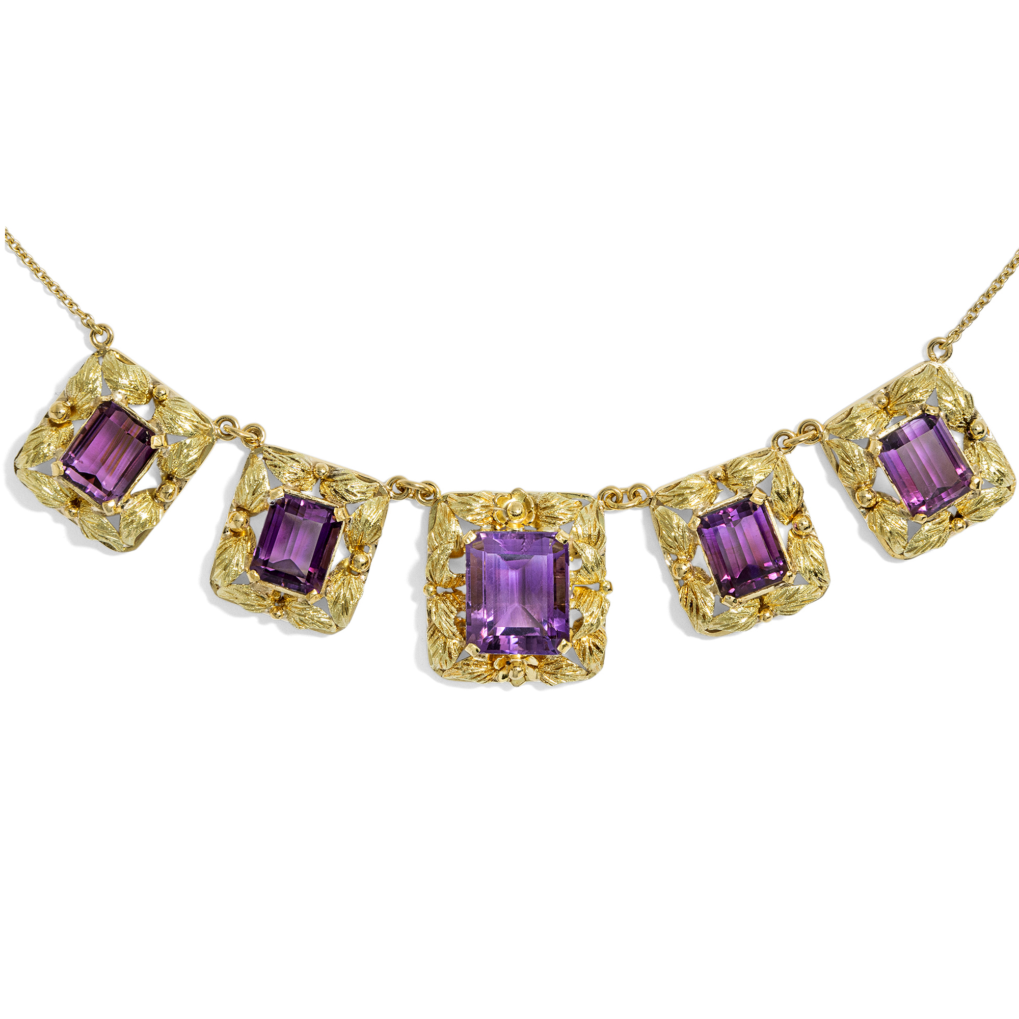 Magnificent Amethyst & Gold Necklace, Germany c. 1935