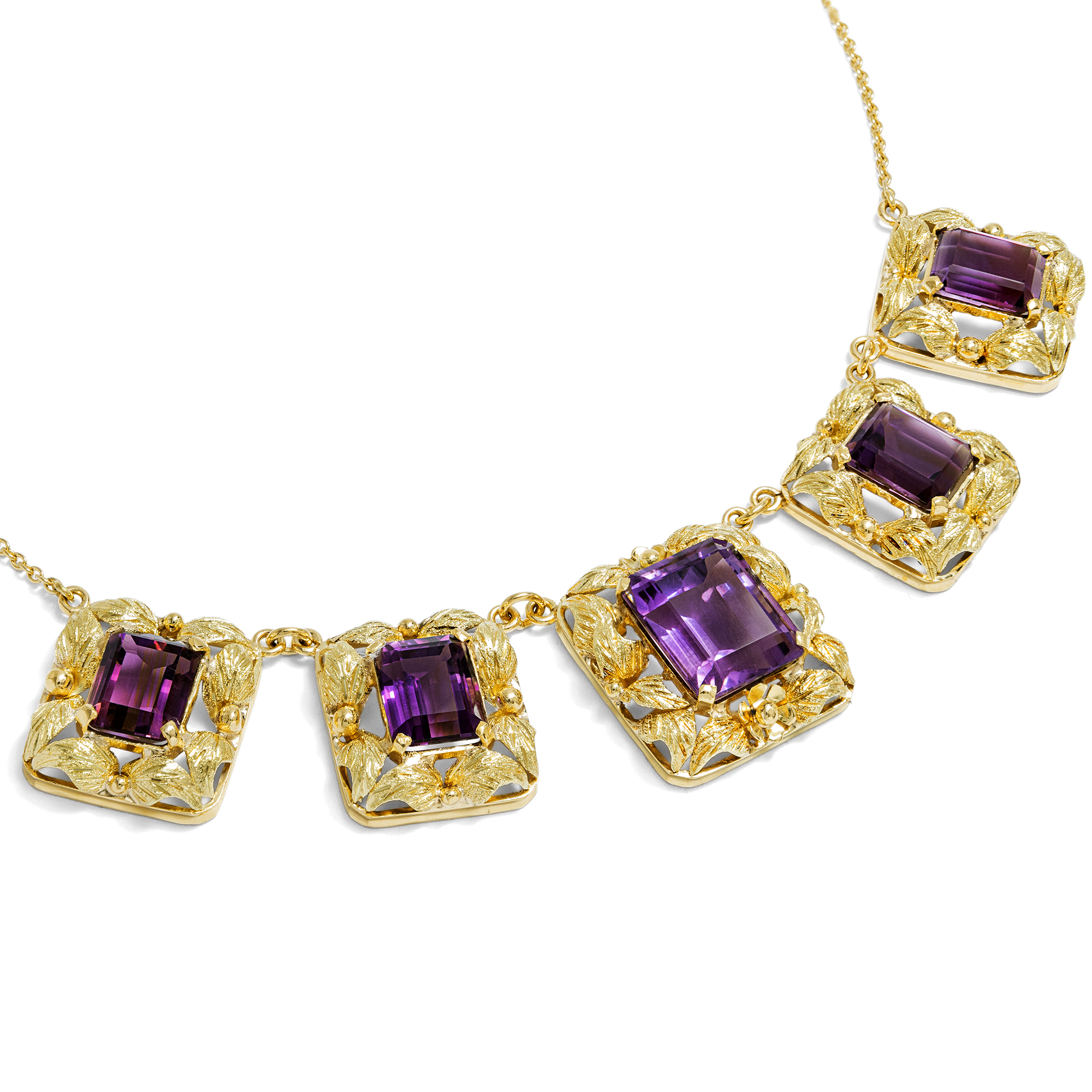 Magnificent Amethyst & Gold Necklace, Germany c. 1935