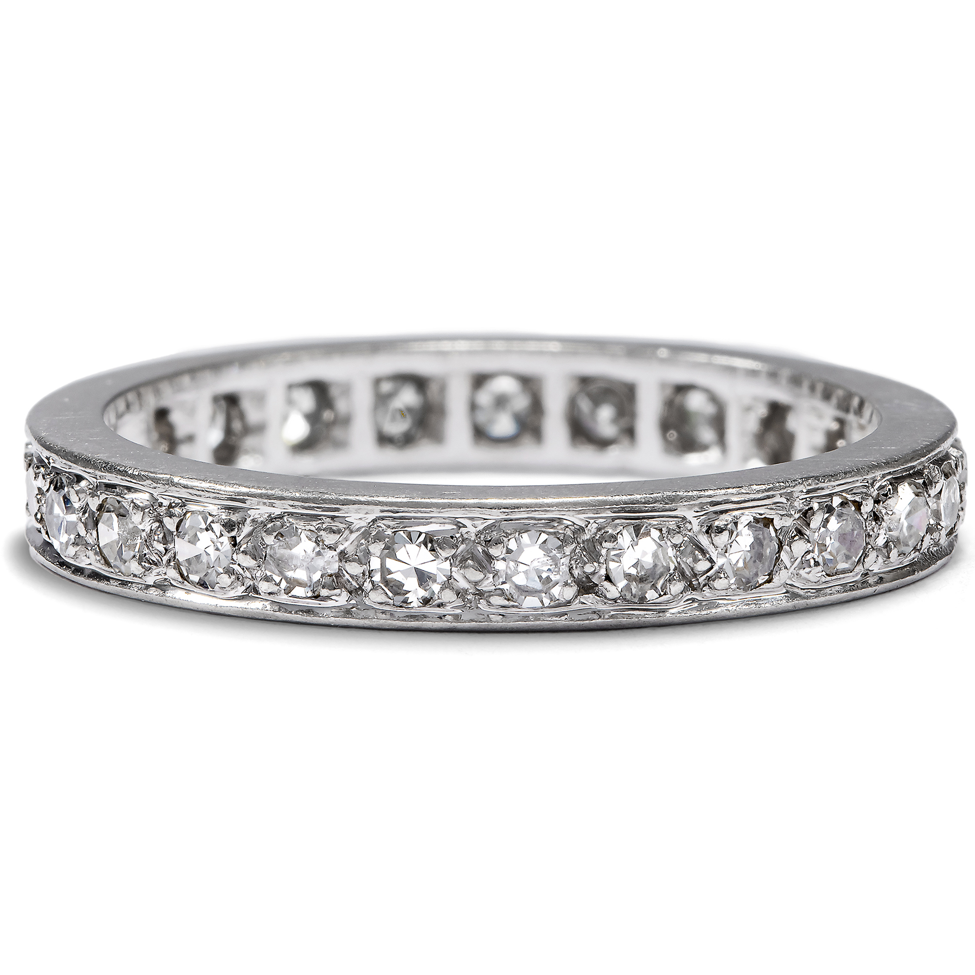 Vintage Memory-Ring mit 0,62 ct Diamanten in Platin, RW 53, Paris um 1960