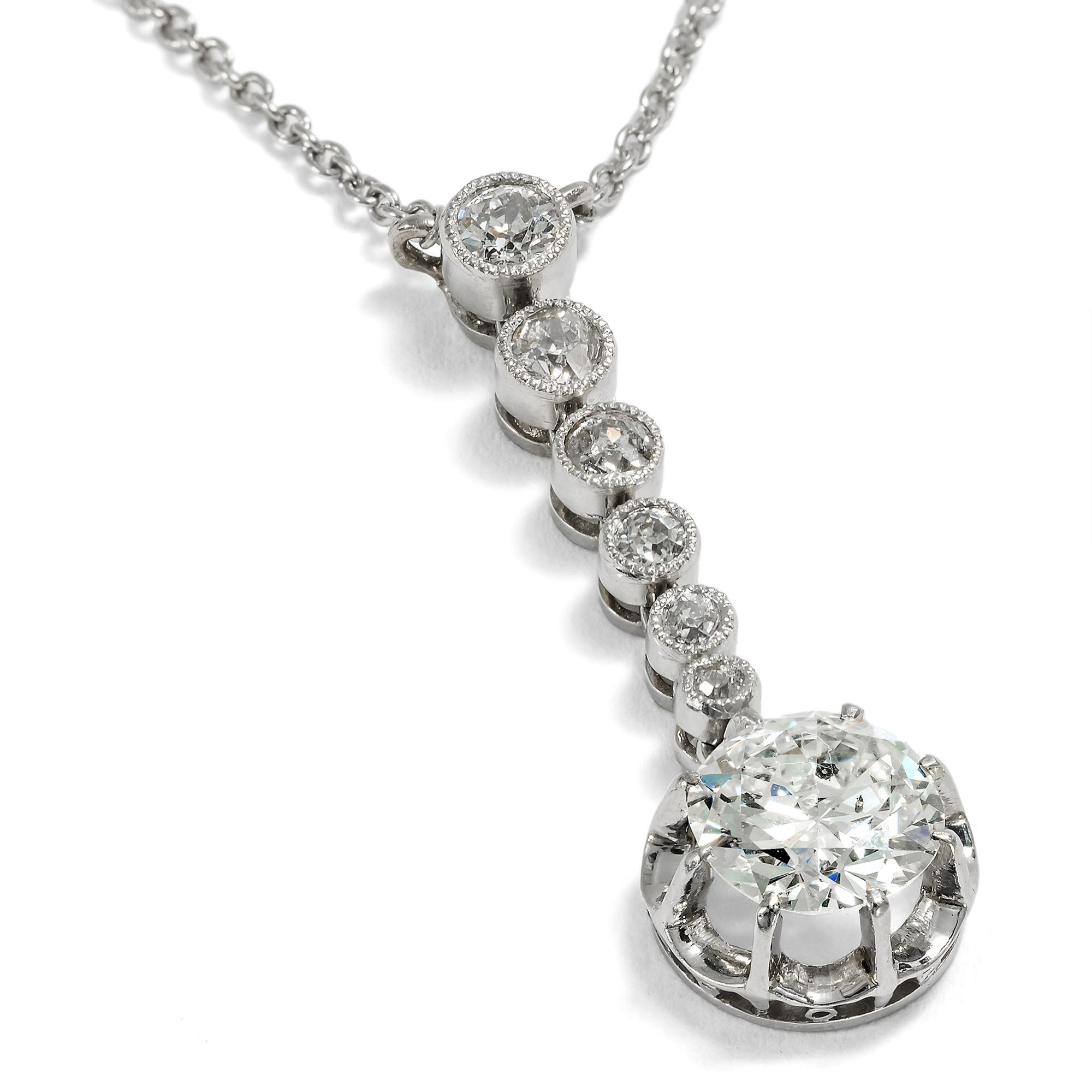 Fine Diamond Necklace in Platinum, German, c. 1910 & later