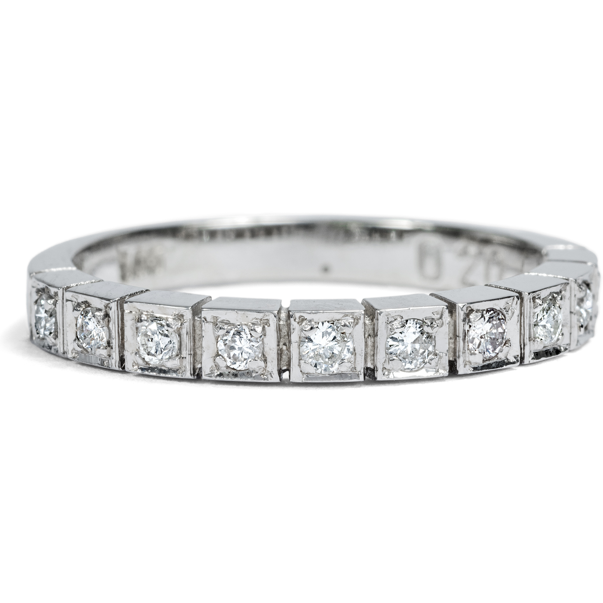 Klassischer Halb-Memory-Ring mit 0,20 ct Diamanten, um 1970