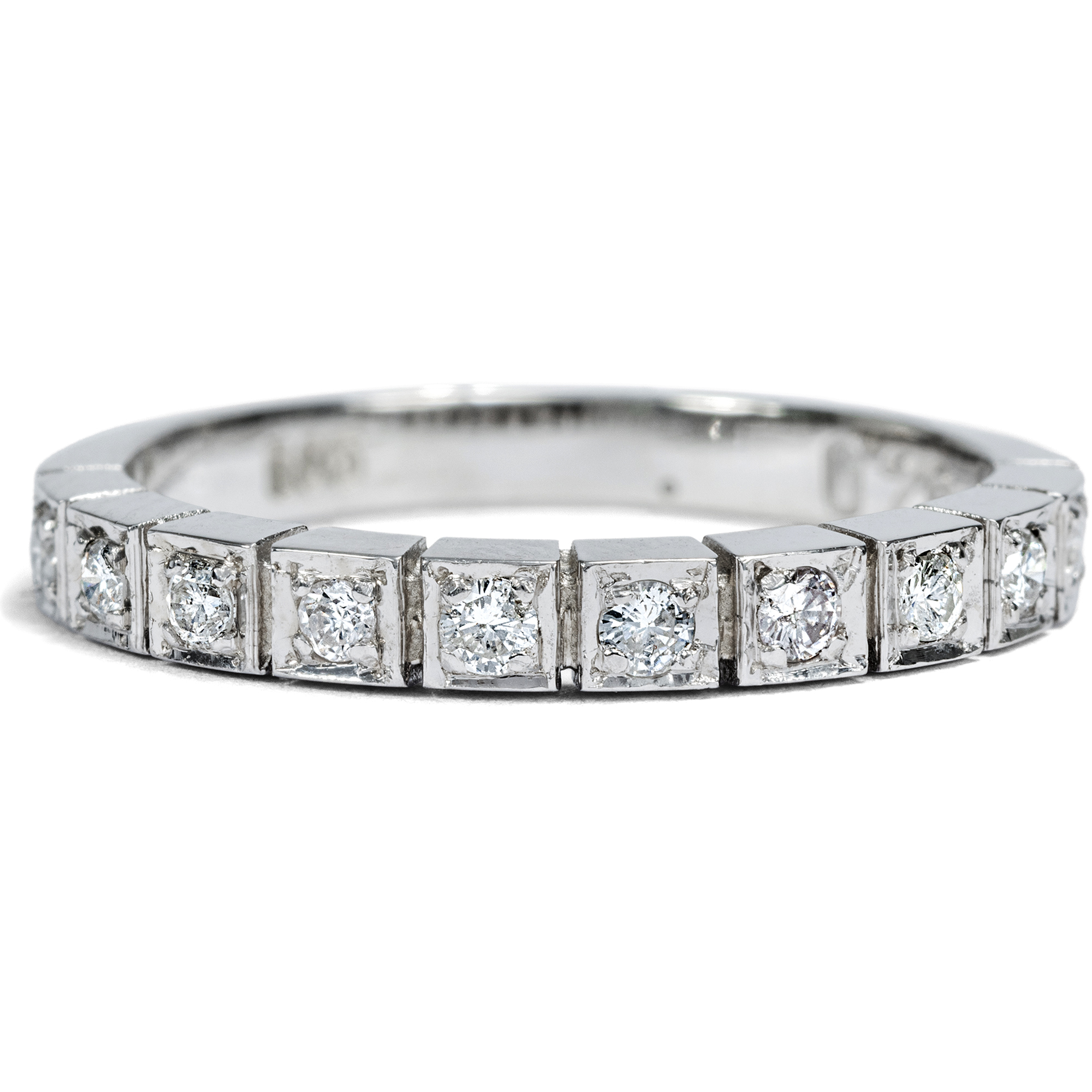 Klassischer Halb-Memory-Ring mit 0,20 ct Diamanten, um 1970