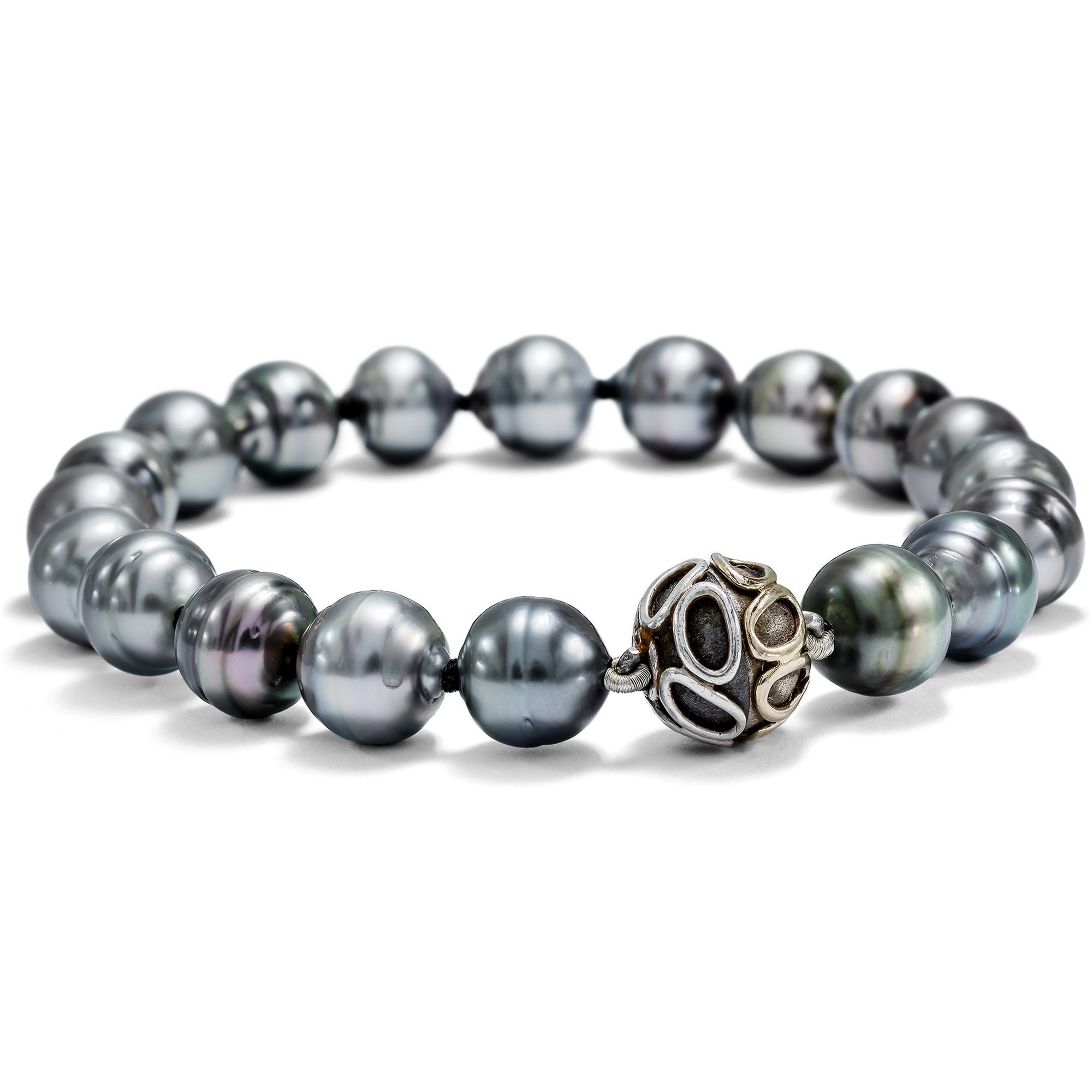 Beautiful Bracelet Made of Tahitian Pearls With Magnetic Clasp, Circa 2000