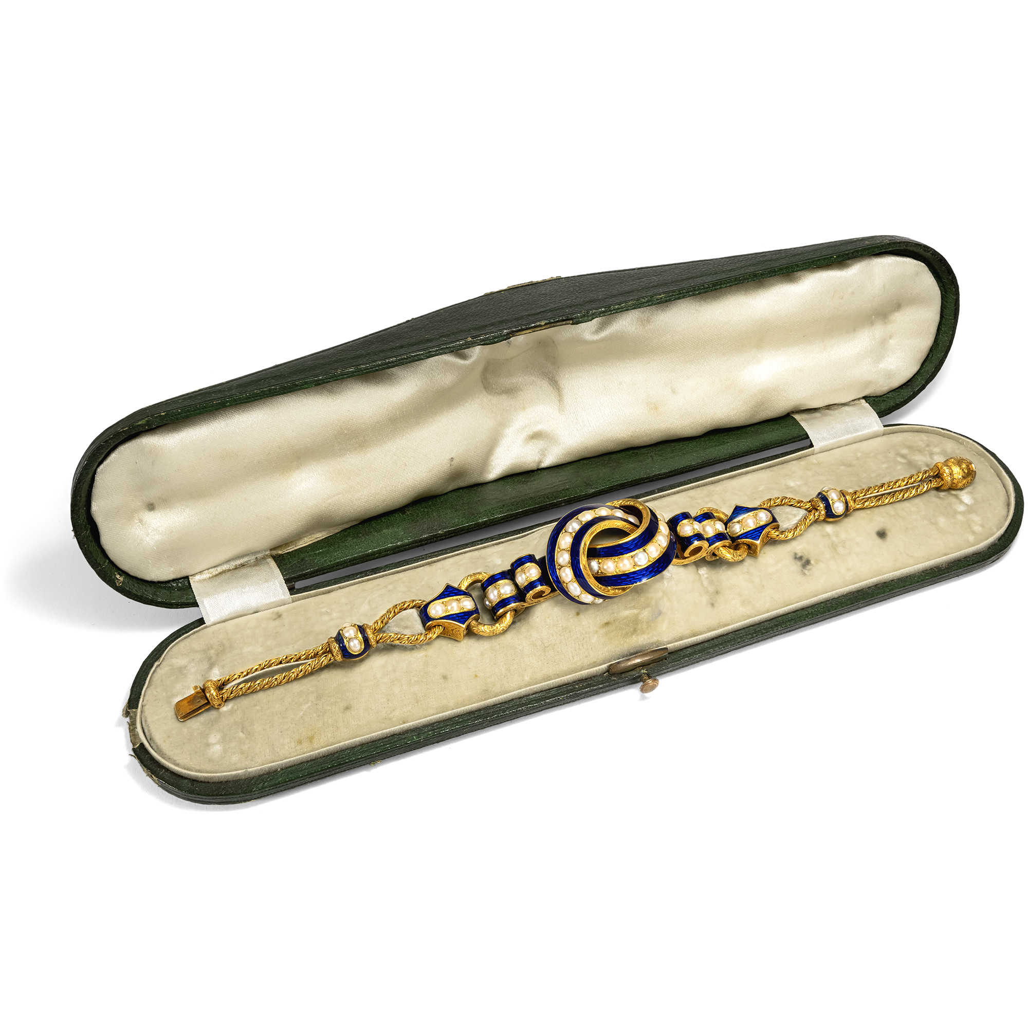 Prachtvolles Armband mit Perlen in Gold, Jules Chaise für Mellerio dits Meller, Paris um 1845 Prachtvolles Armband mit Perlen in Gold, Jules Chaise für Mellerio dits Meller, Paris um 1845