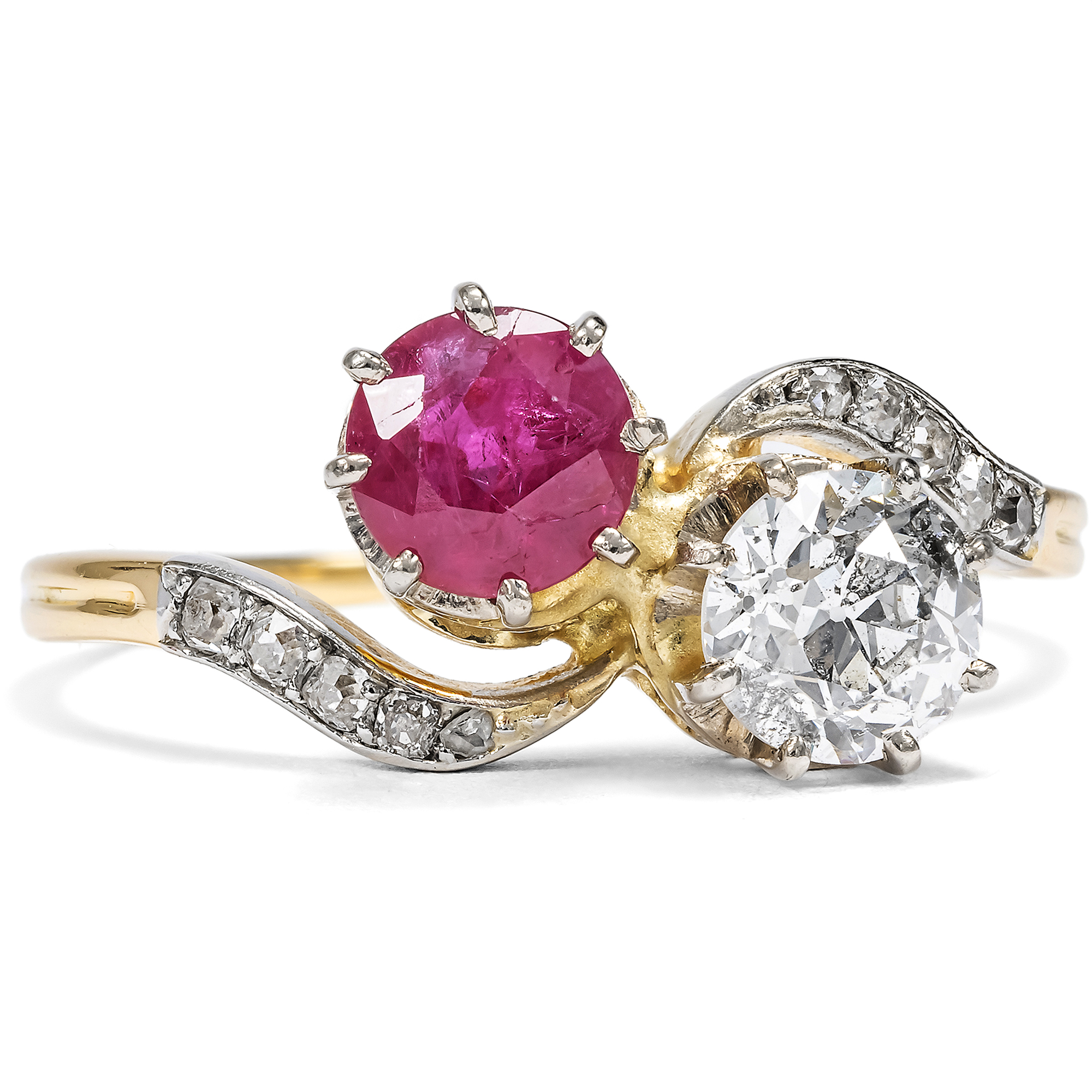 Fabulously Beautiful Ring with Ruby & Diamond, c. 1905 & Later