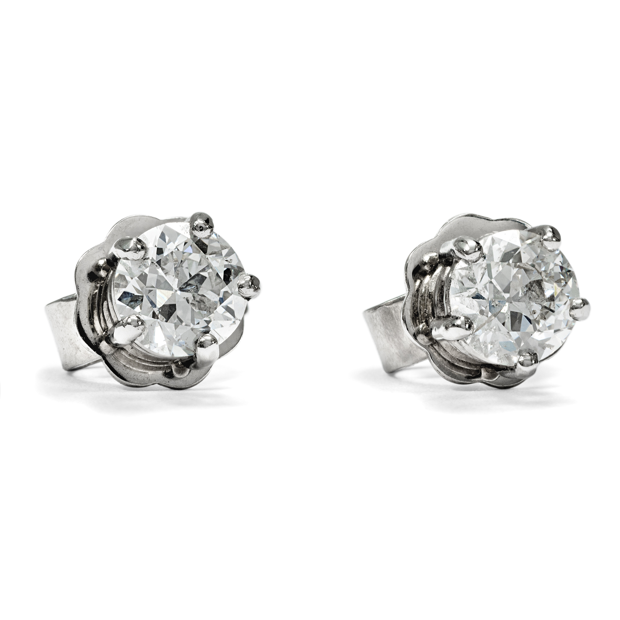 Classic 0.60 ct Diamond Stud Earrings in Platinum, from our Workshop