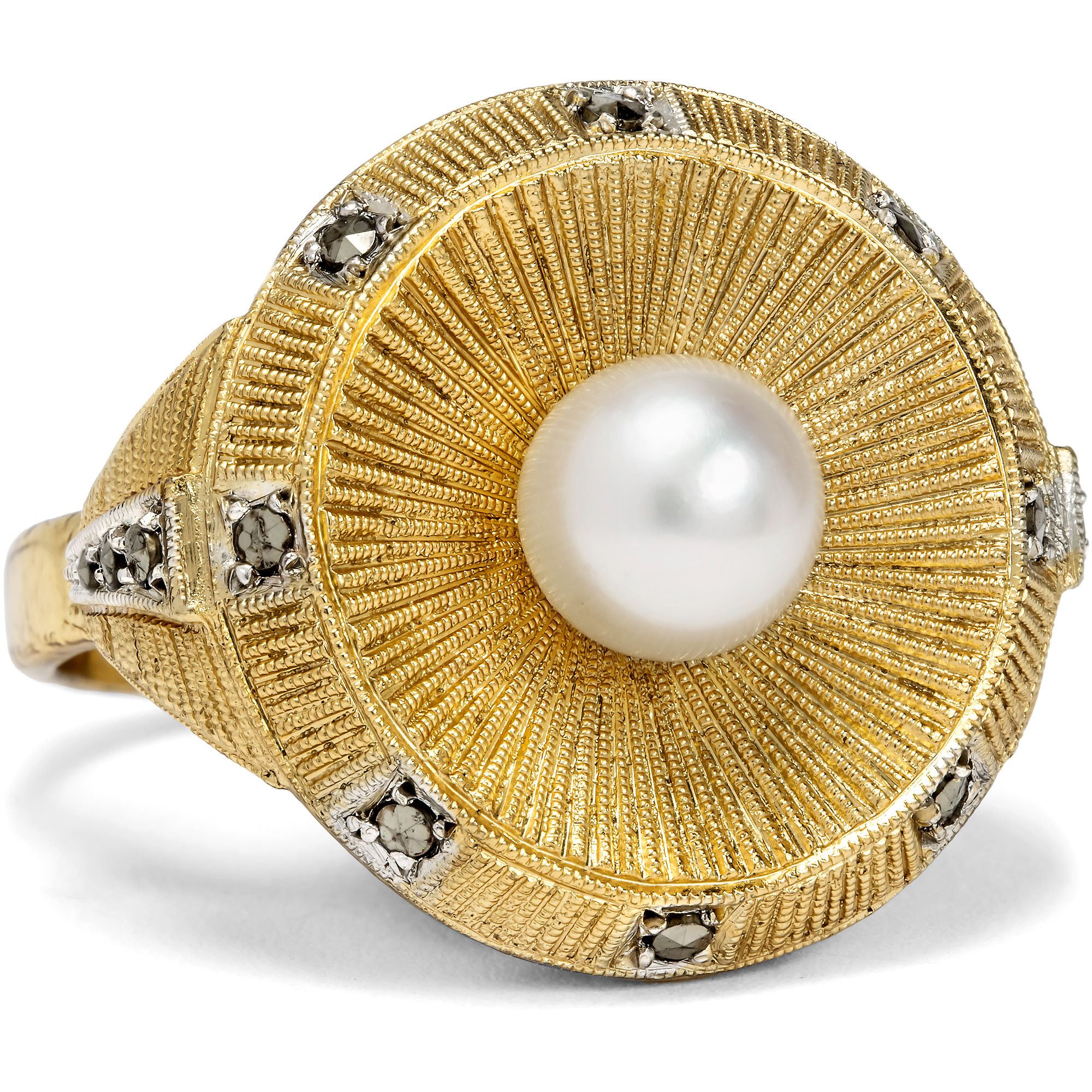 New Old Stock Pearl Ring by Theodor Fahrner, Pforzheim c. 1950s