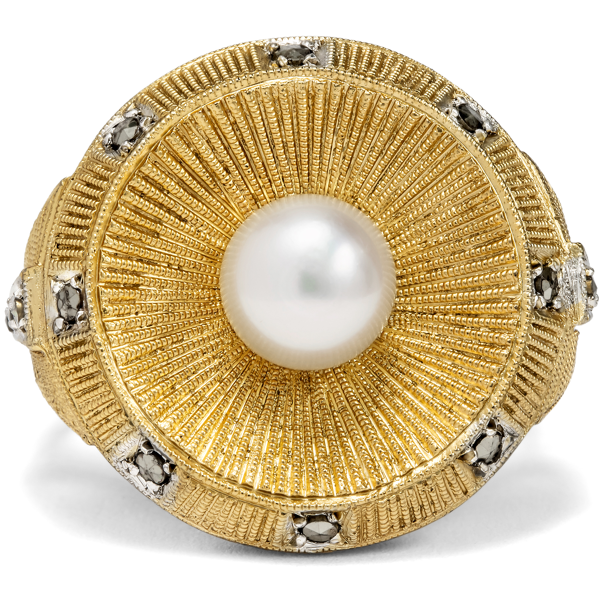 New Old Stock Pearl Ring by Theodor Fahrner, Pforzheim c. 1950s