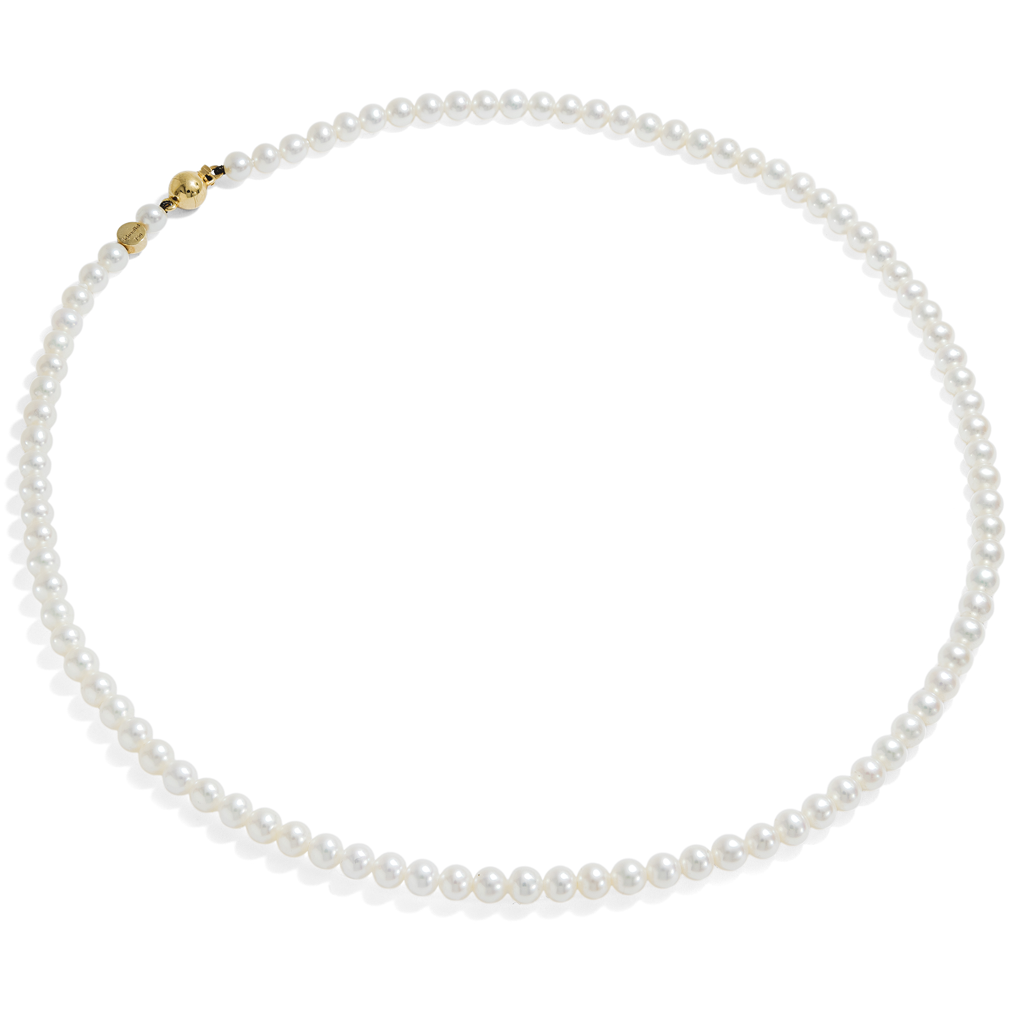 Modern Freshwater Pearl Necklace With Gold Clasp by Schoeffel, circa 2005