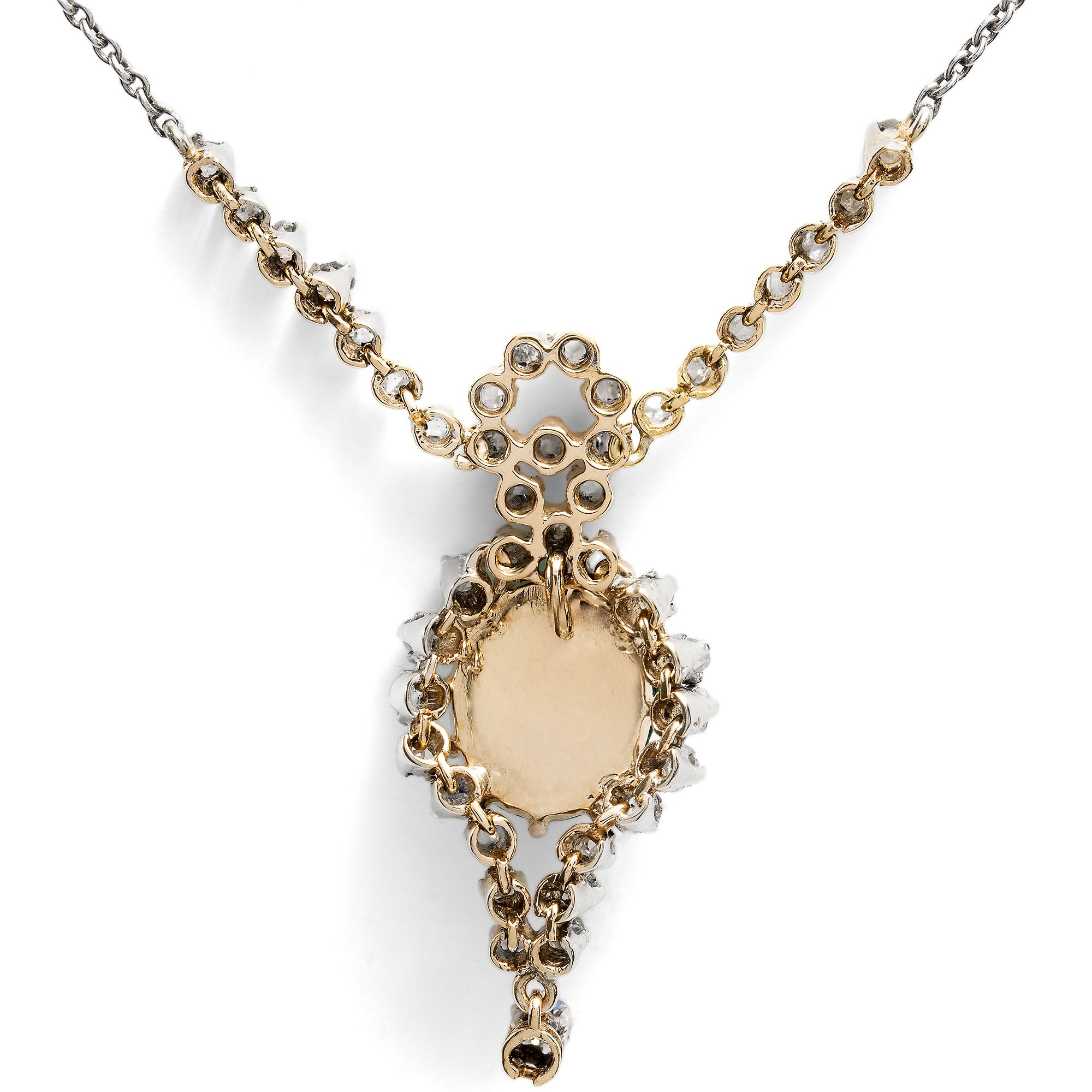 Hübsches Collier der Belle Epoque mit Turmalin und Diamanten, um 1900 Hübsches Collier der Belle Epoque mit Turmalin und Diamanten, um 1900
