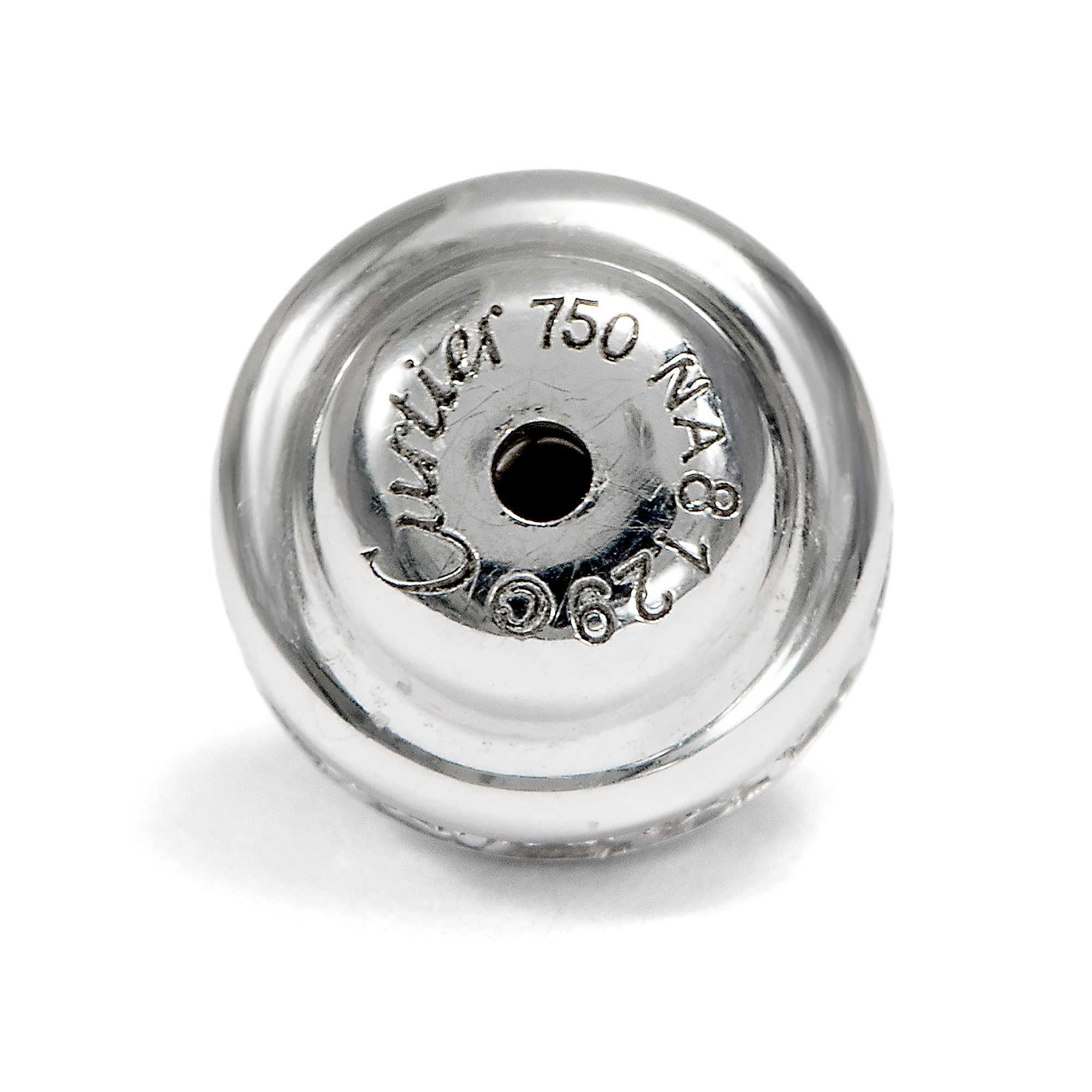 Elegante Jabot-Nadel von Cartier mit Diamanten & Onyx in Weißgold, Paris 2003 Elegante Jabot-Nadel von Cartier mit Diamanten & Onyx in Weißgold, Paris 2003