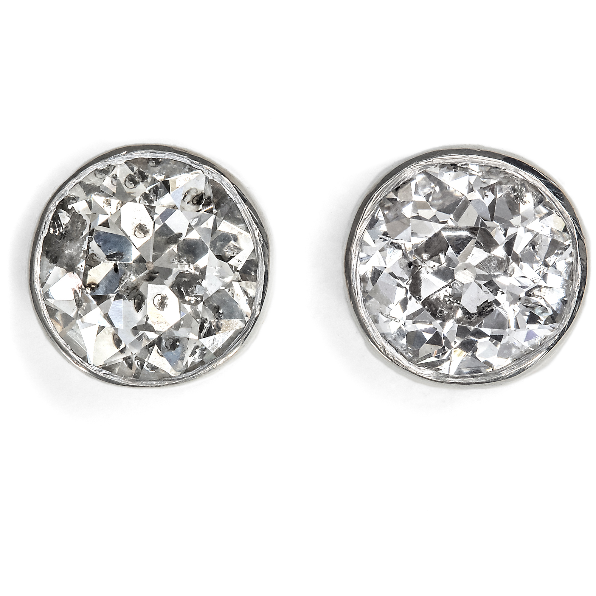 Stud earrings from Our Workshop with 1.28 ct Old European Cut Diamonds