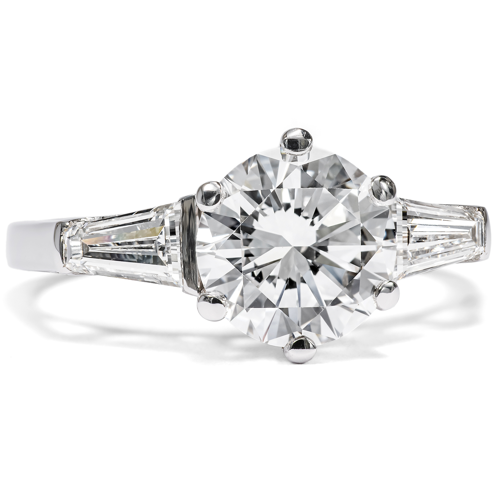 Erstklassiger vintage Diamantring mit 1,82 ct Brillant (D, vsi) in Weißgold, um 1975