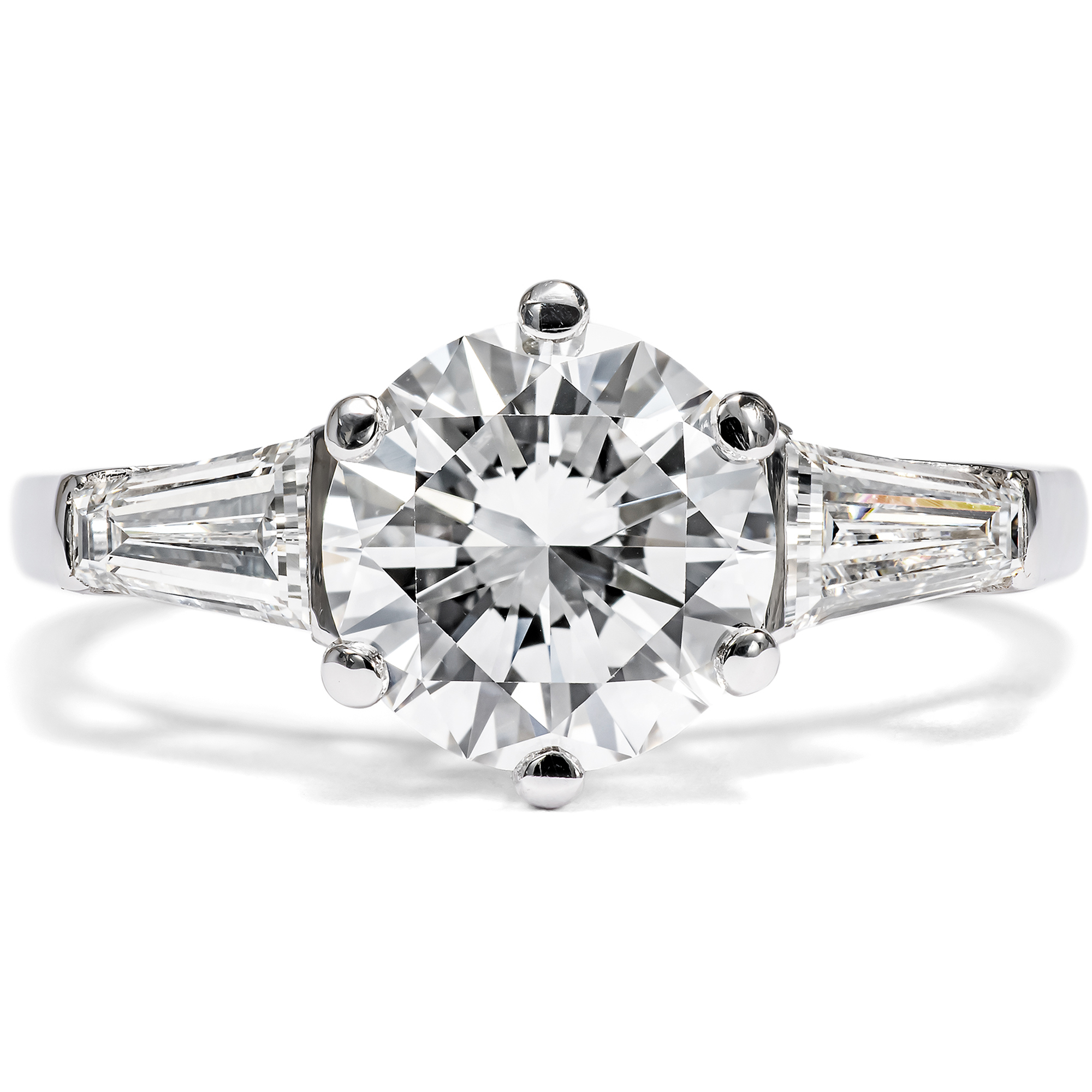 Erstklassiger vintage Diamantring mit 1,82 ct Brillant (D, vsi) in Weißgold, um 1975