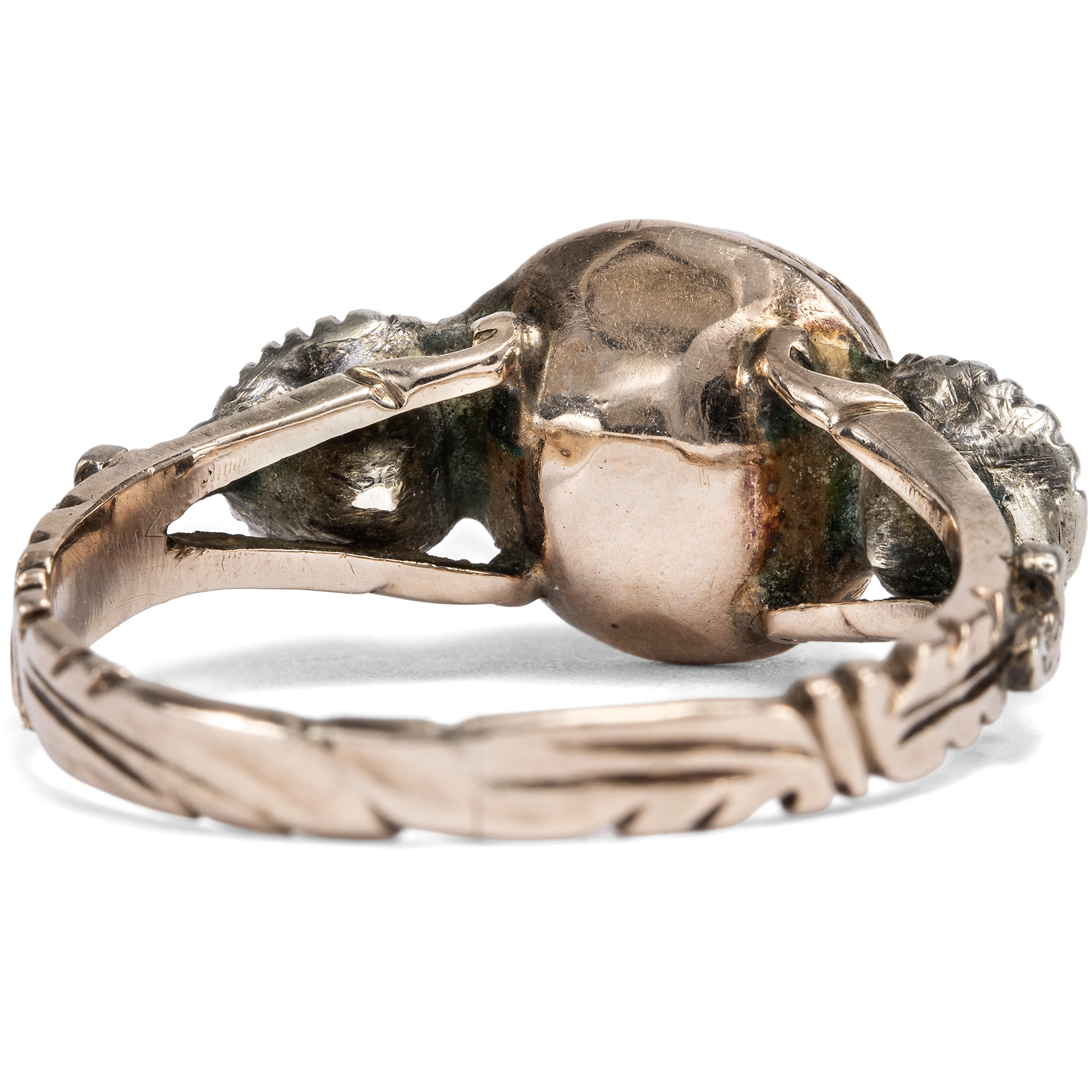 Seltener antiker Ring mit Amethyst & Diamanten, spätes 18. Jahrhundert Seltener antiker Ring mit Amethyst & Diamanten, spätes 18. Jahrhundert
