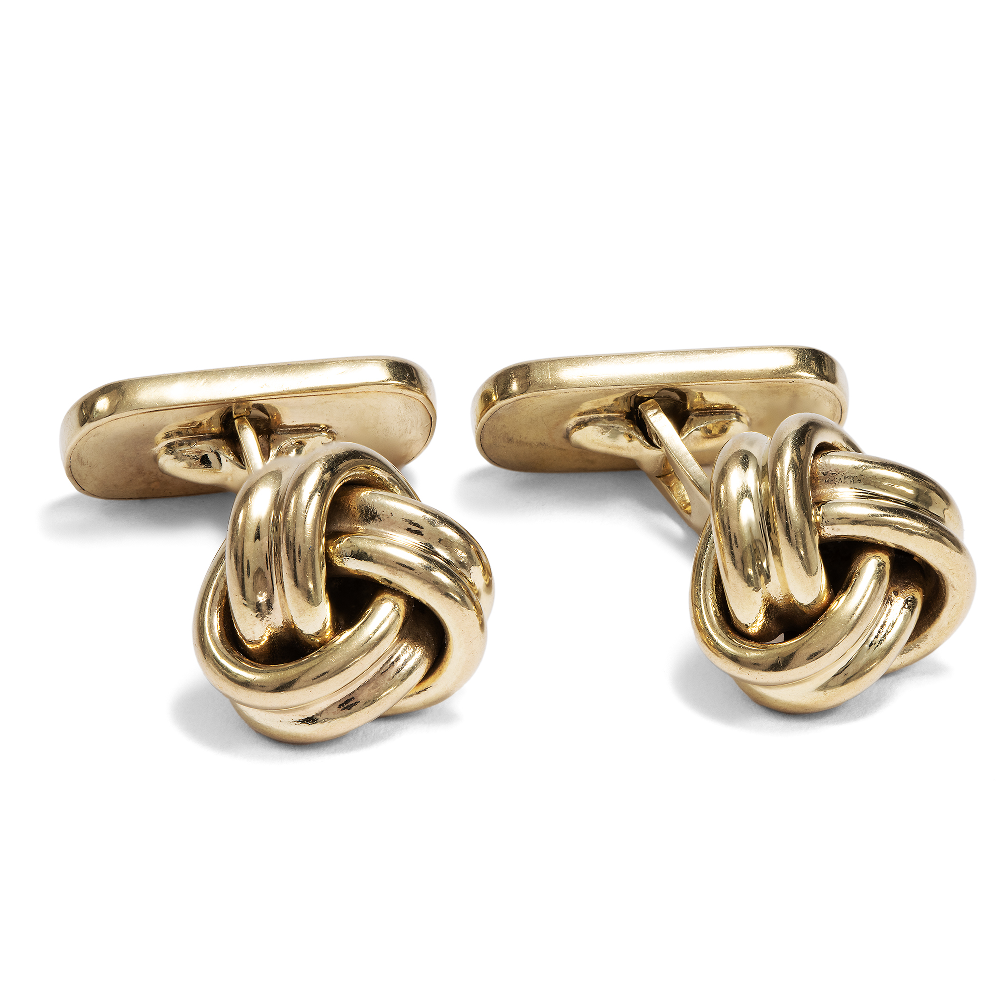 Vintage Gold Knot Cufflinks, c. 1950