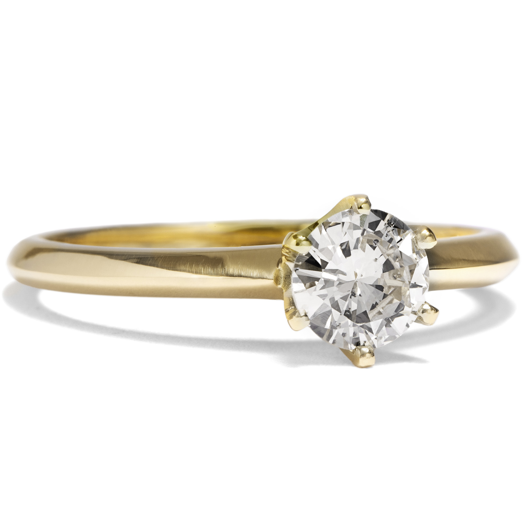 Eleganter Verlobungsring mit 0,48 ct Diamant in Gold aus unserer Werkstatt