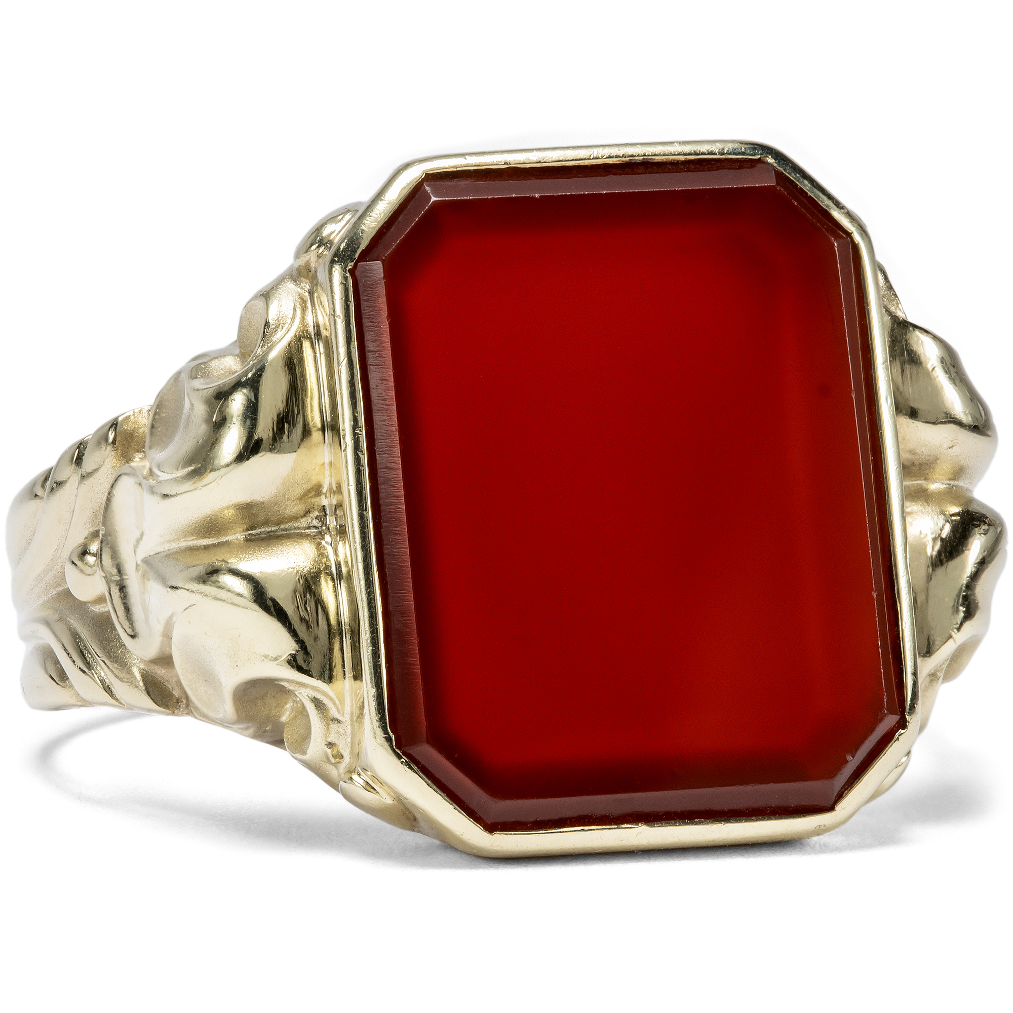 Antique Signet Gold Ring with Carnelian, Berlin c. 1935