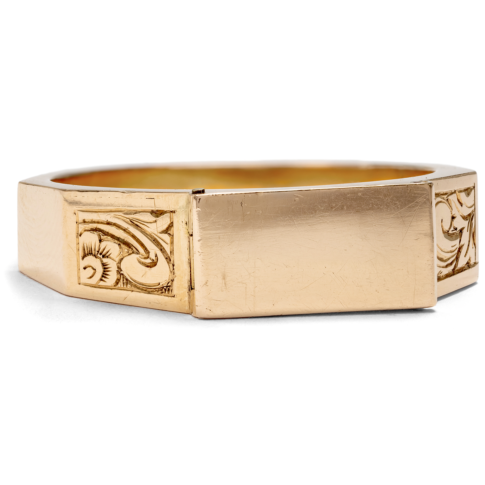 Sentimentaler Gedenkring aus Gold & Haar, Niederlande um 1860 Sentimentaler Gedenkring aus Gold & Haar, Niederlande um 1860