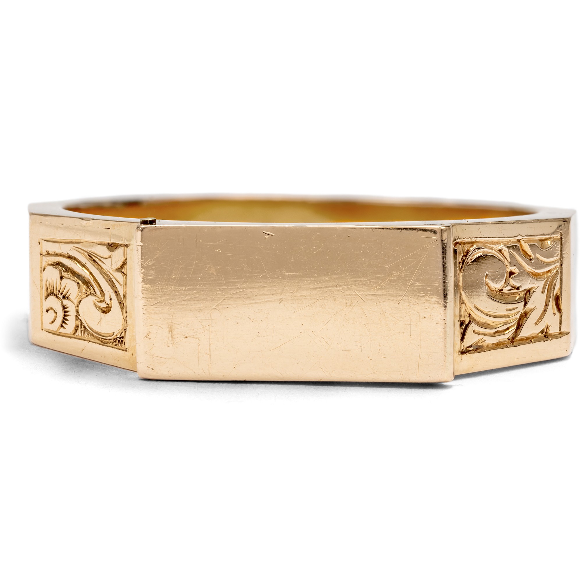 Sentimentaler Gedenkring aus Gold & Haar, Niederlande um 1860 Sentimentaler Gedenkring aus Gold & Haar, Niederlande um 1860