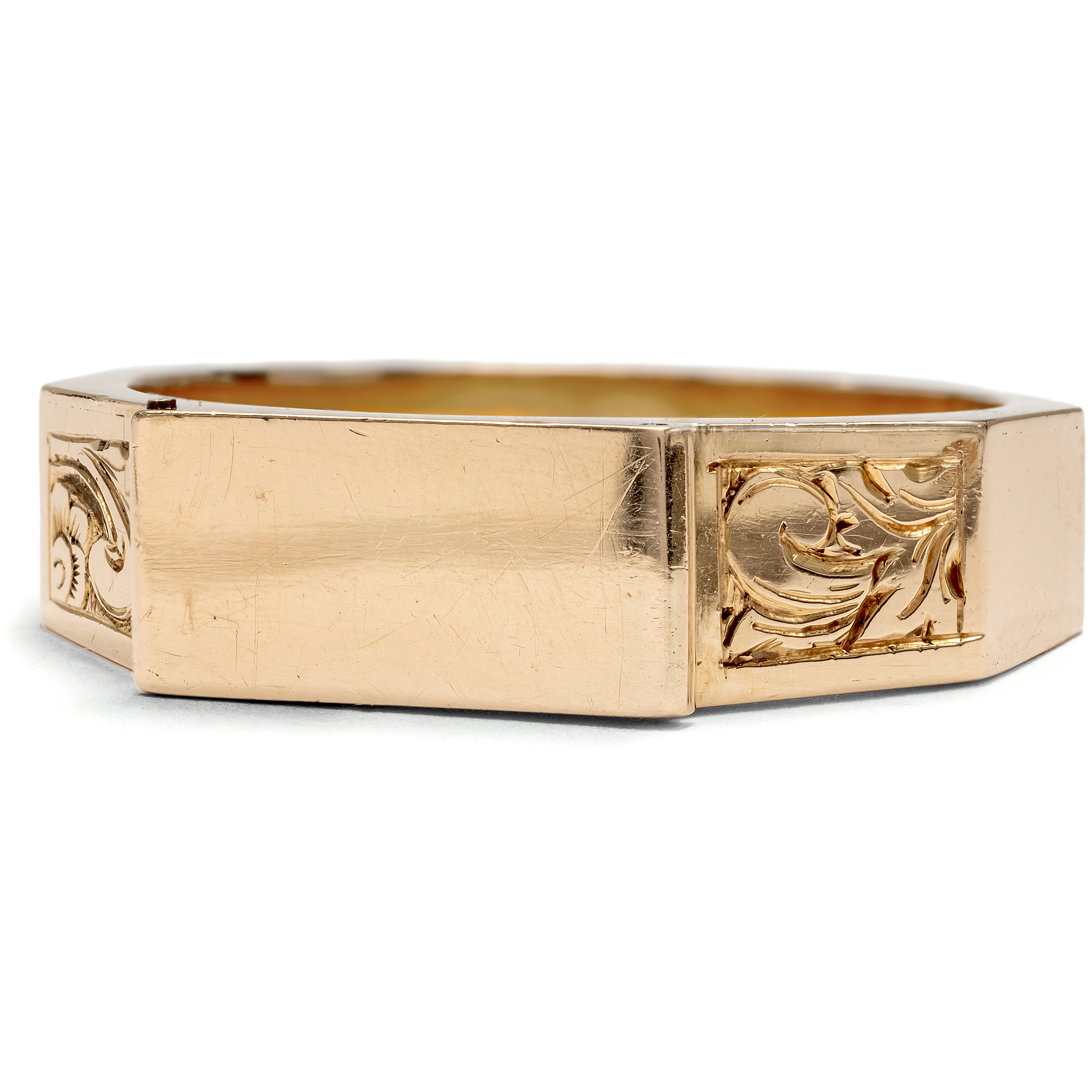 Sentimentaler Gedenkring aus Gold & Haar, Niederlande um 1860 Sentimentaler Gedenkring aus Gold & Haar, Niederlande um 1860