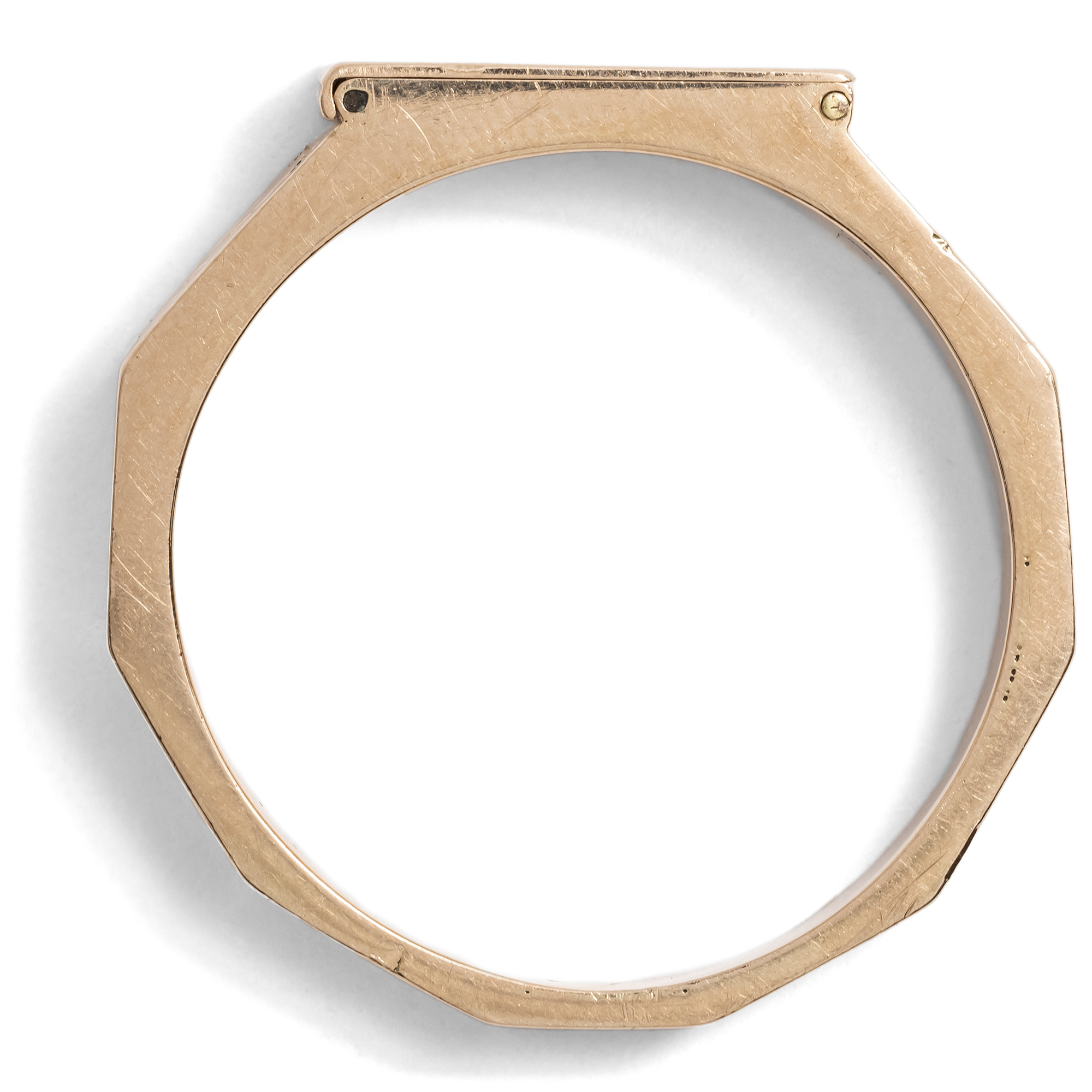 Sentimentaler Gedenkring aus Gold & Haar, Niederlande um 1860 Sentimentaler Gedenkring aus Gold & Haar, Niederlande um 1860