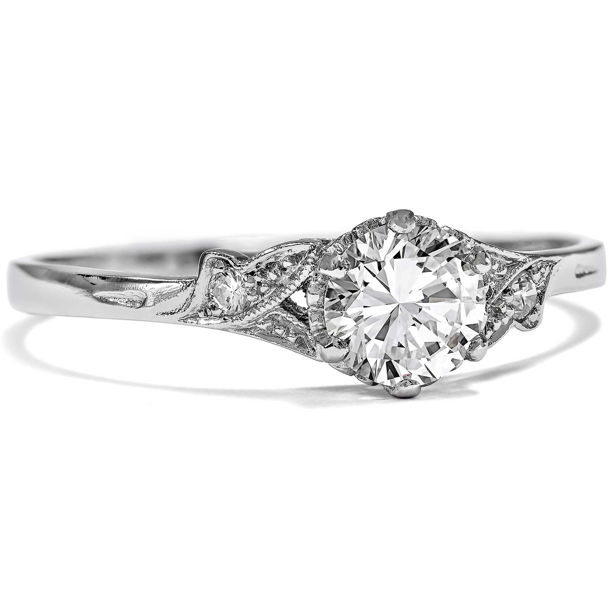 Unworn Platinum Ring From Our Workshop with 0.62 ct Brilliant Solitaire (E, vvs2)