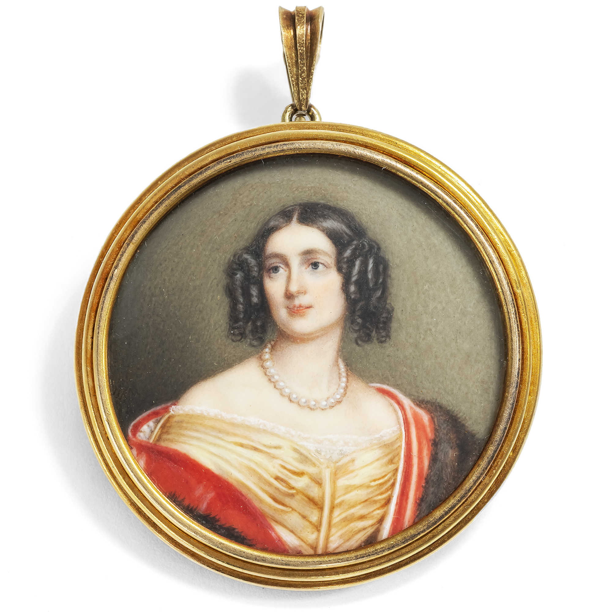 Portrait of Elisabeth Ludovika of Bavaria, Queen of Prussia, Mounted in Gold, c. 1845 / c. 1910