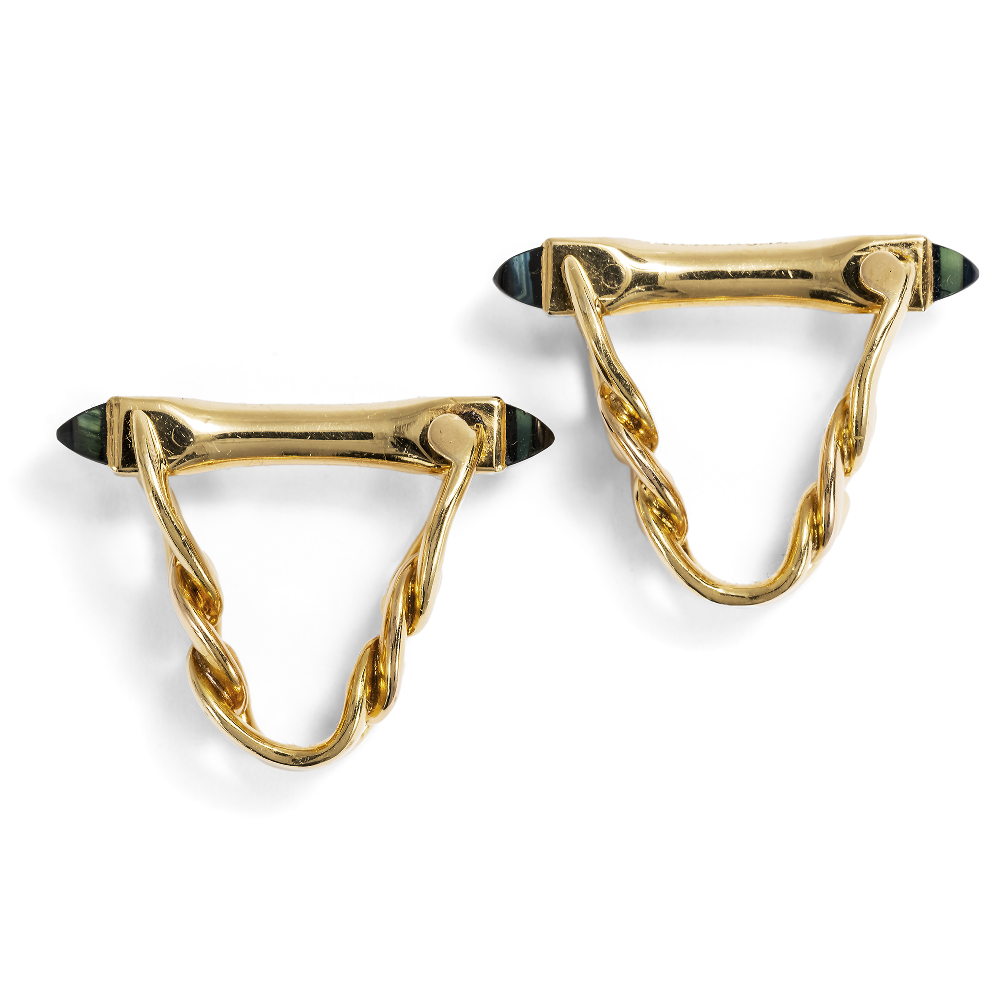 Vintage Gold & Sapphire Cufflinks by Boucheron, Paris c. 1965