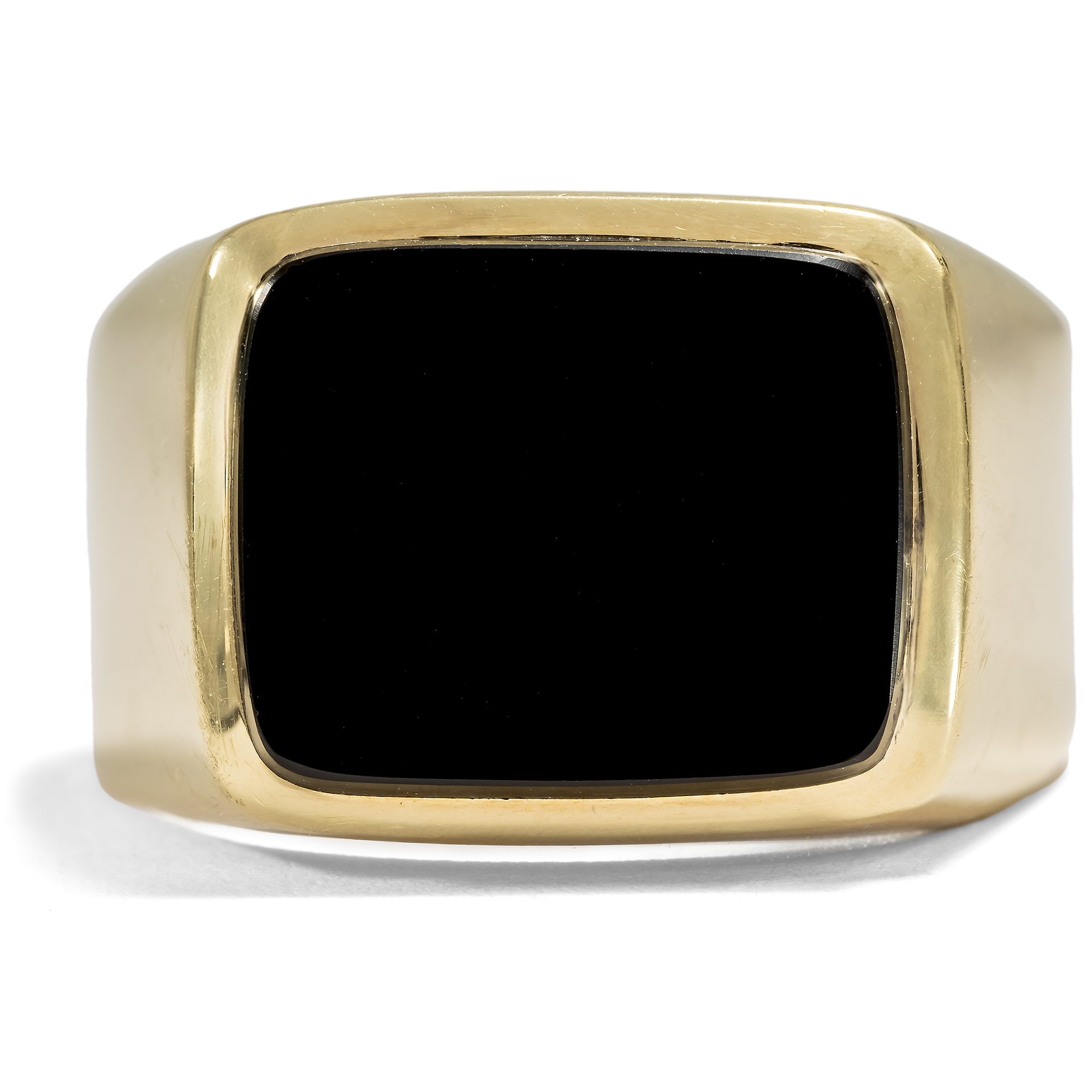 Vintage Men's Gold Ring With Black Onyx, Germany c. 1965