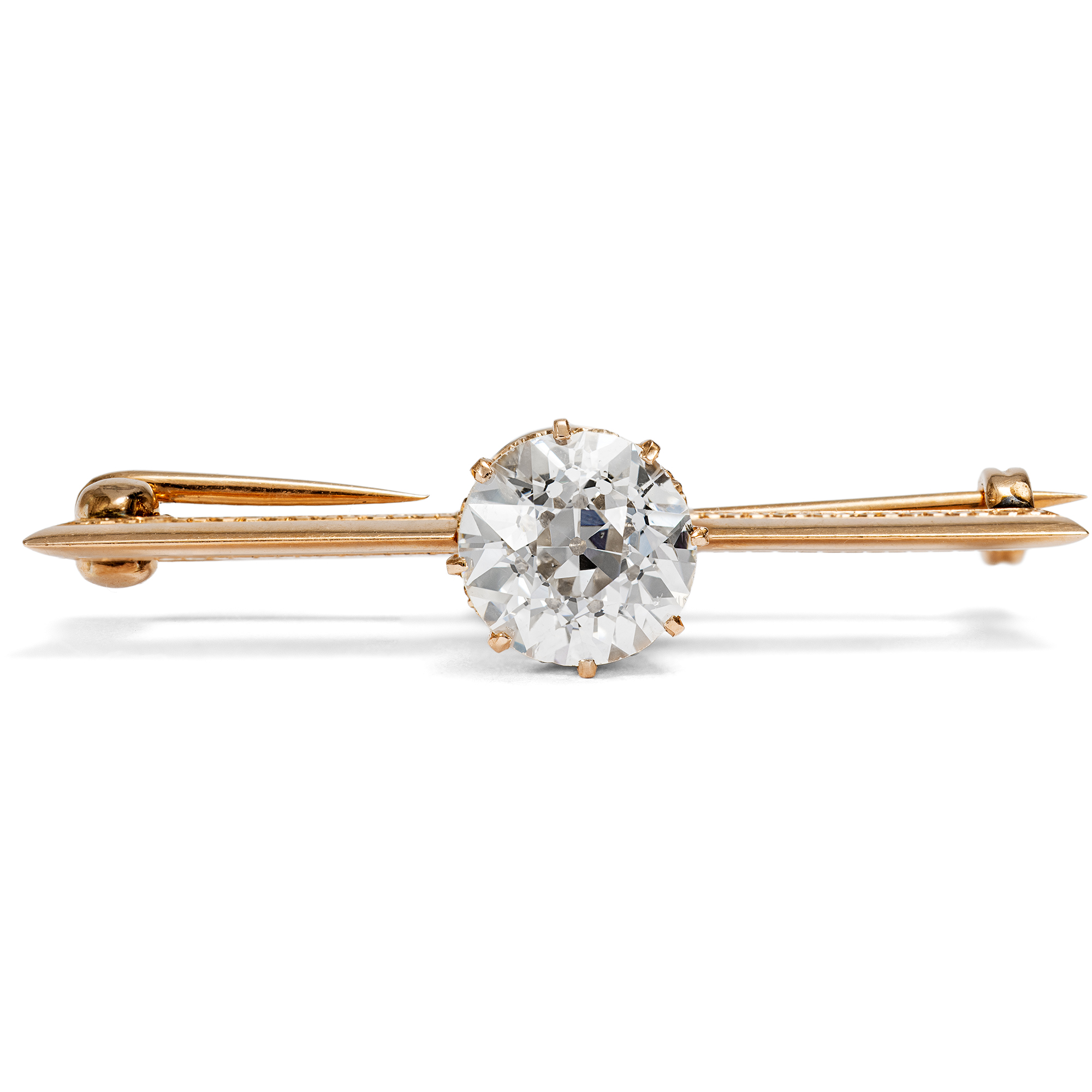 Old European Cut Diamond Solitaire Convertible into a Ring and Brooch, c. 1890 & later Old European Cut Diamond Solitaire Convertible into a Ring and Brooch, c. 1890 & later