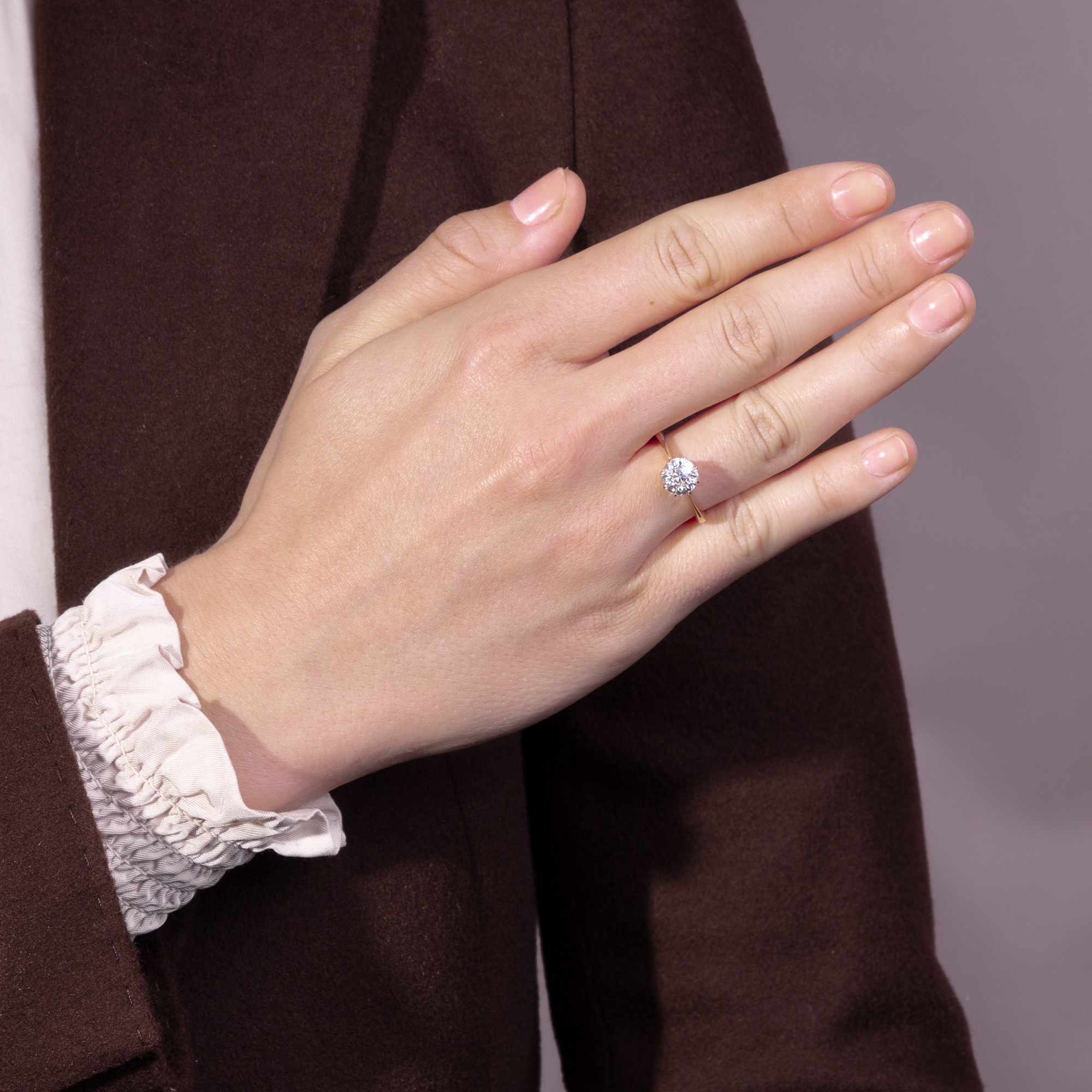Old European Cut Diamond Solitaire Convertible into a Ring and Brooch, c. 1890 & later Old European Cut Diamond Solitaire Convertible into a Ring and Brooch, c. 1890 & later